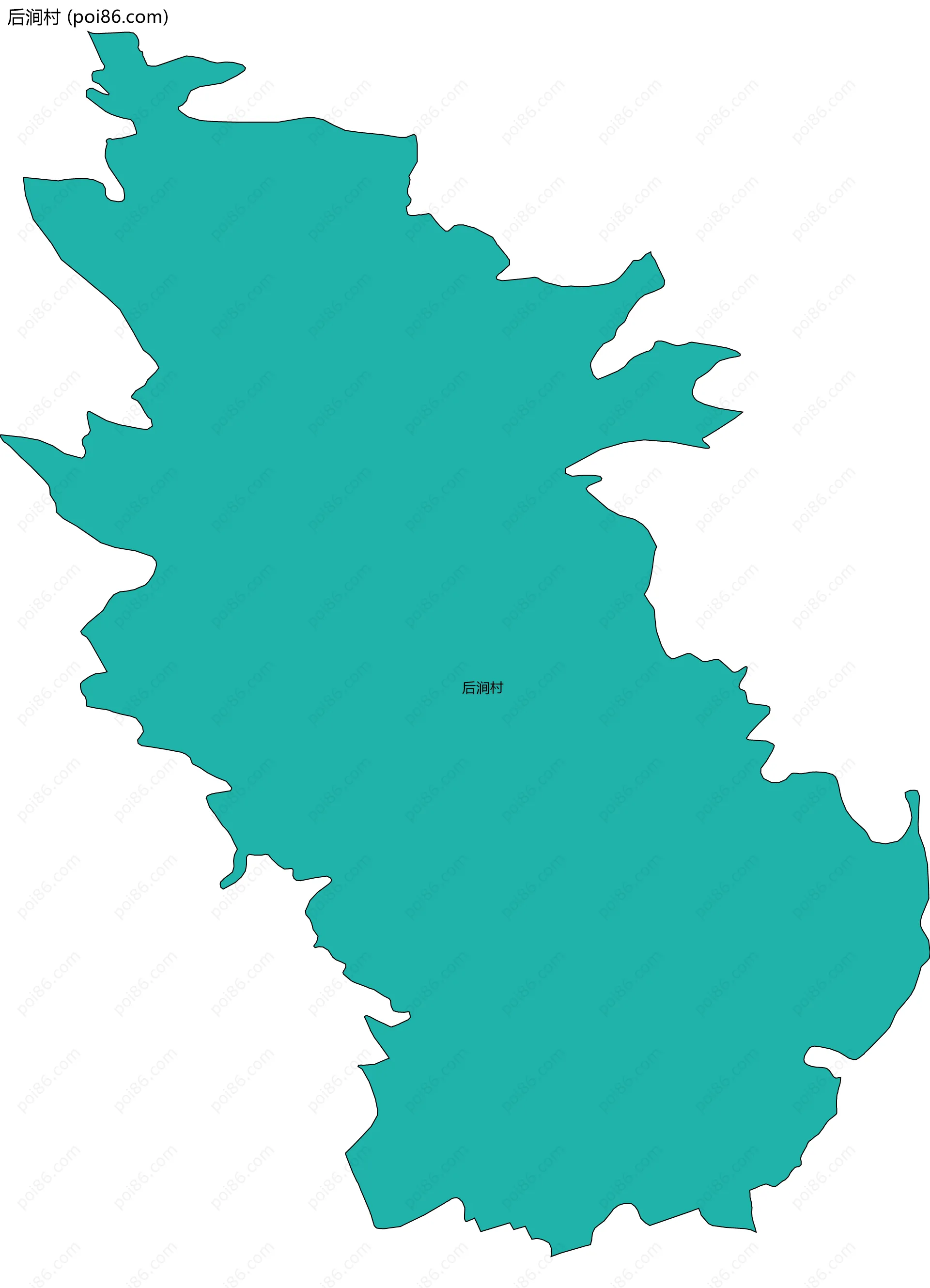 后涧村边界地图