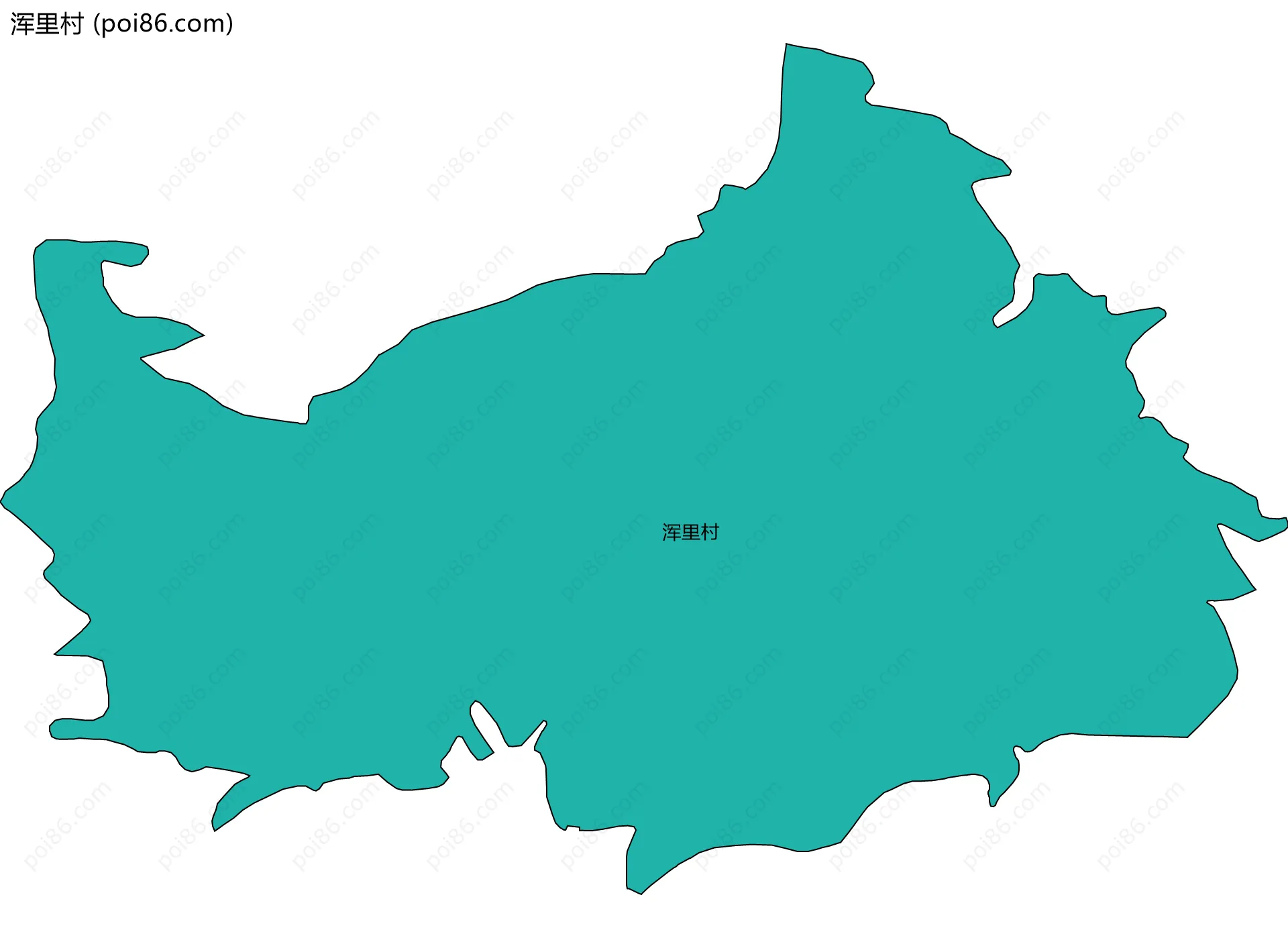 浑里村边界地图