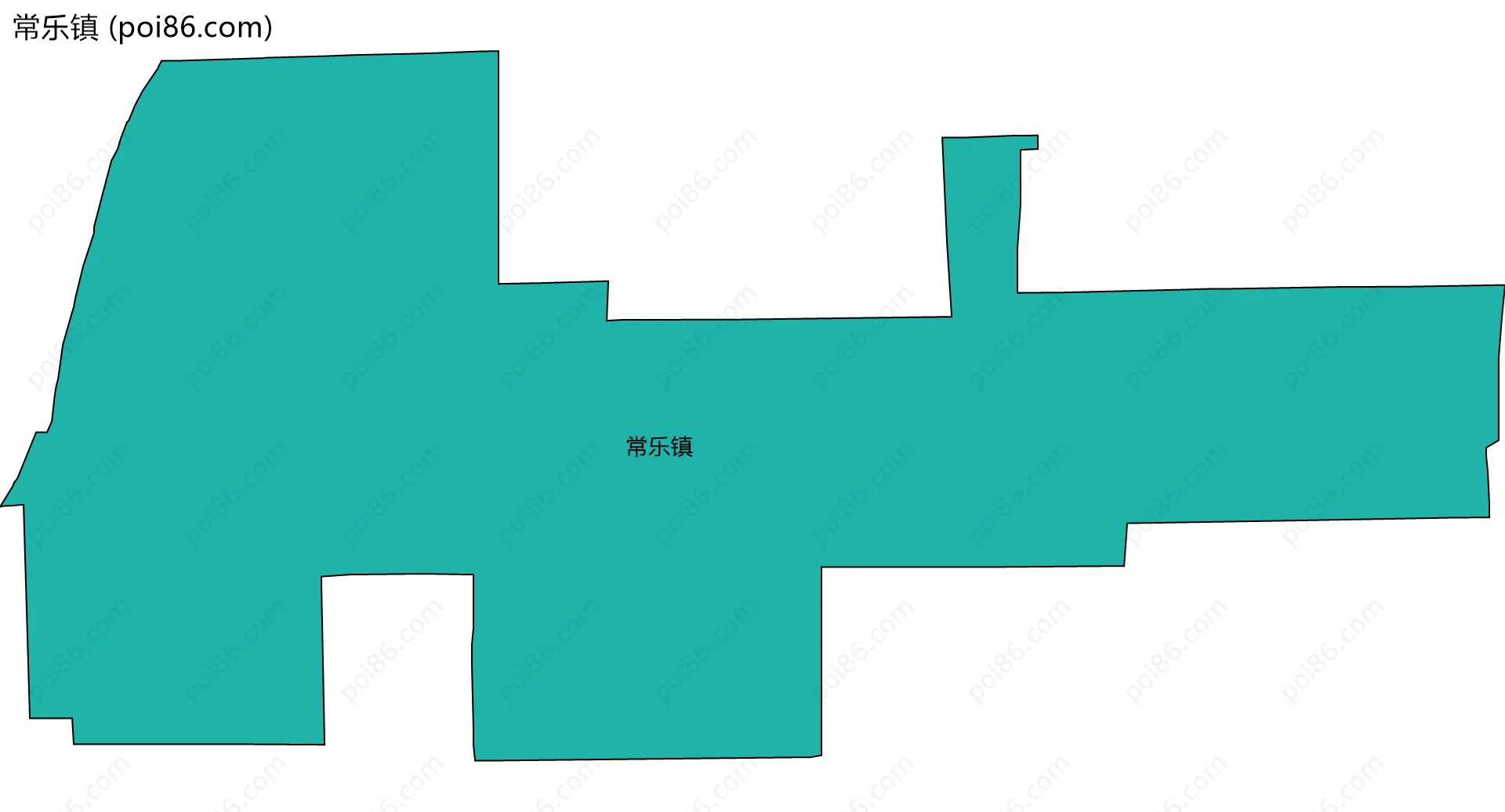 常乐镇边界地图