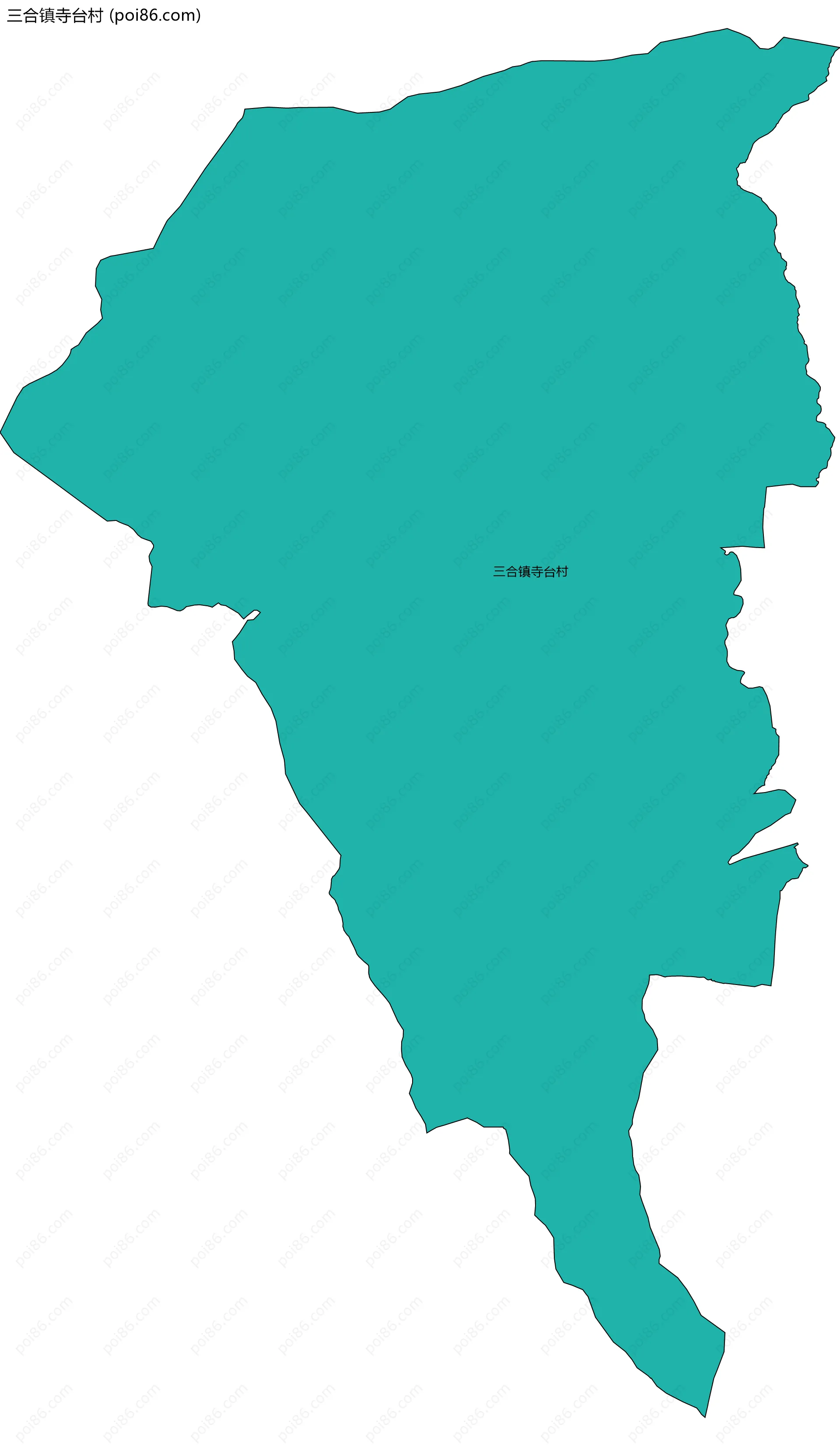 三合镇寺台村边界地图