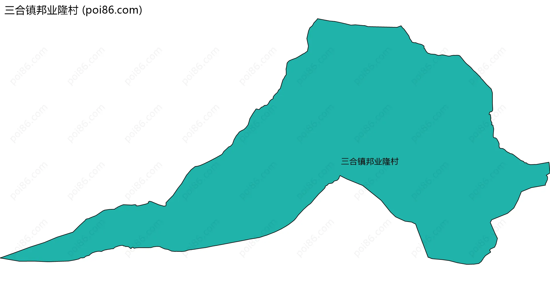 三合镇邦业隆村边界地图