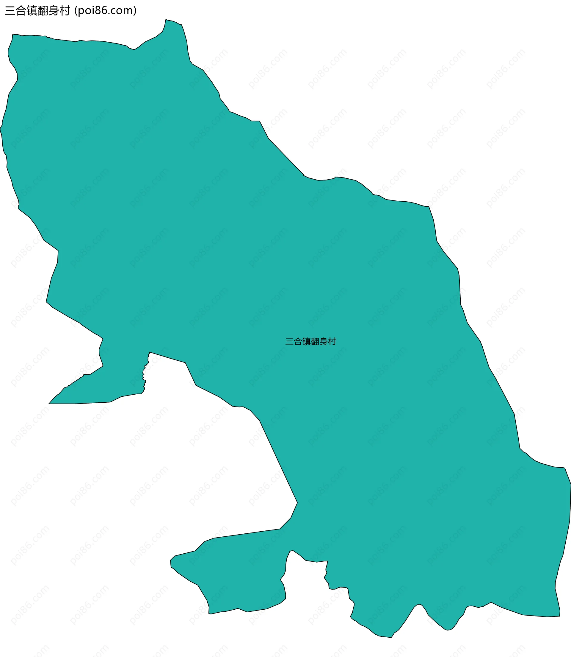 三合镇翻身村边界地图