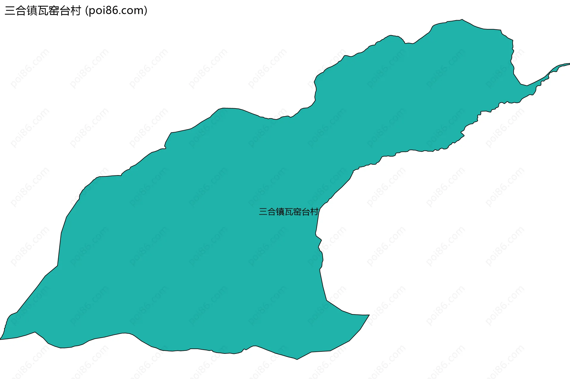 三合镇瓦窑台村边界地图