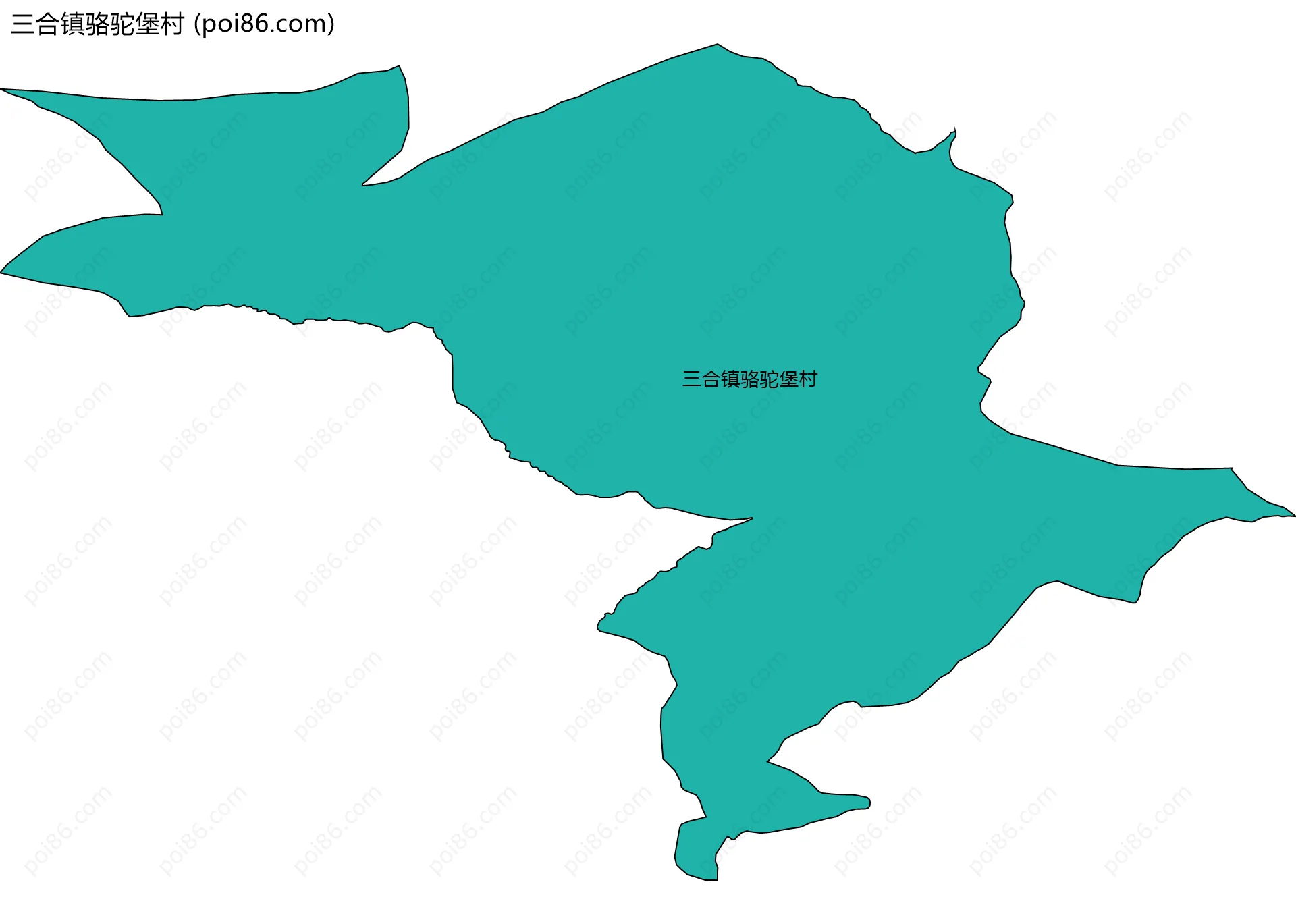 三合镇骆驼堡村边界地图