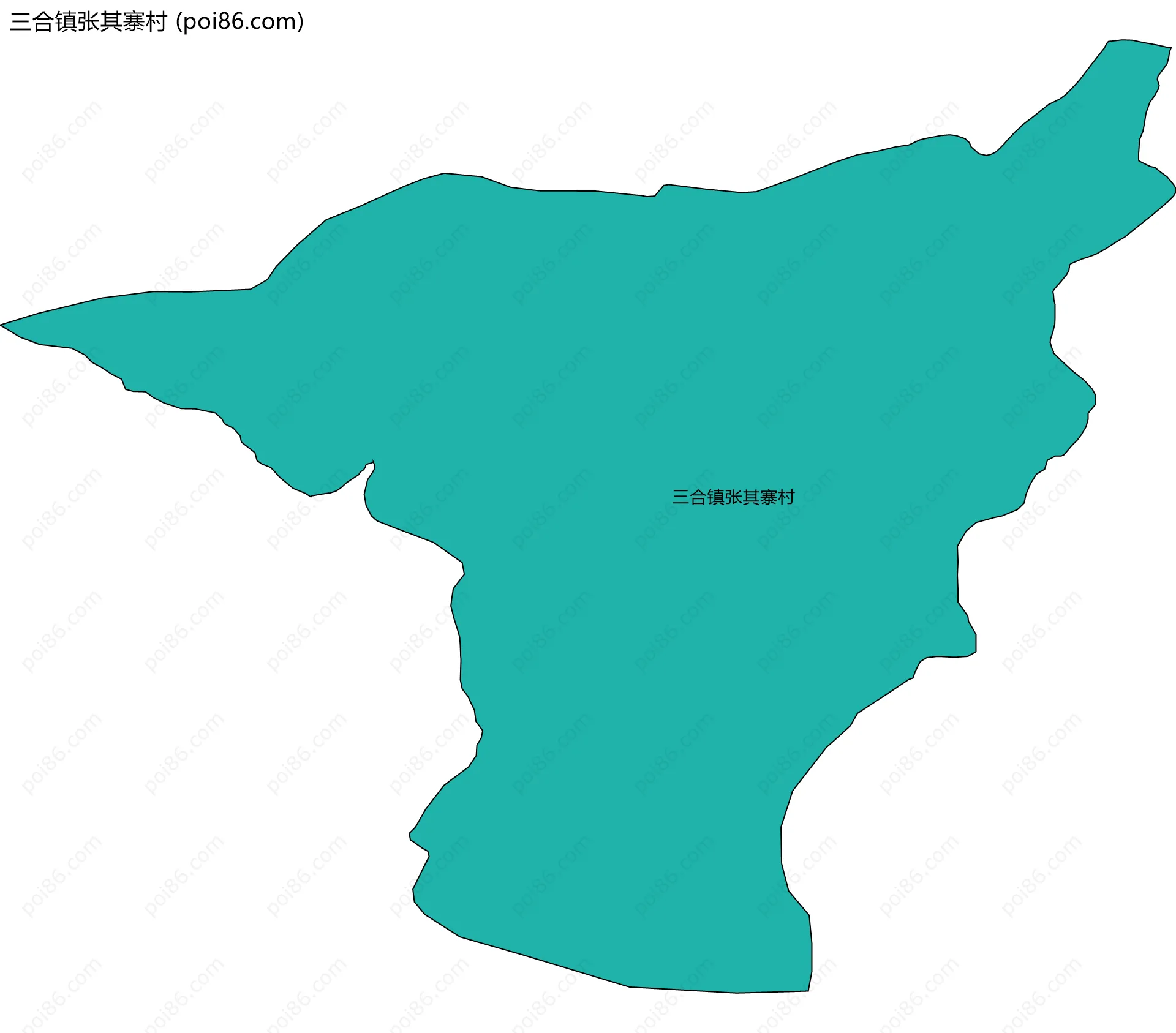 三合镇张其寨村边界地图