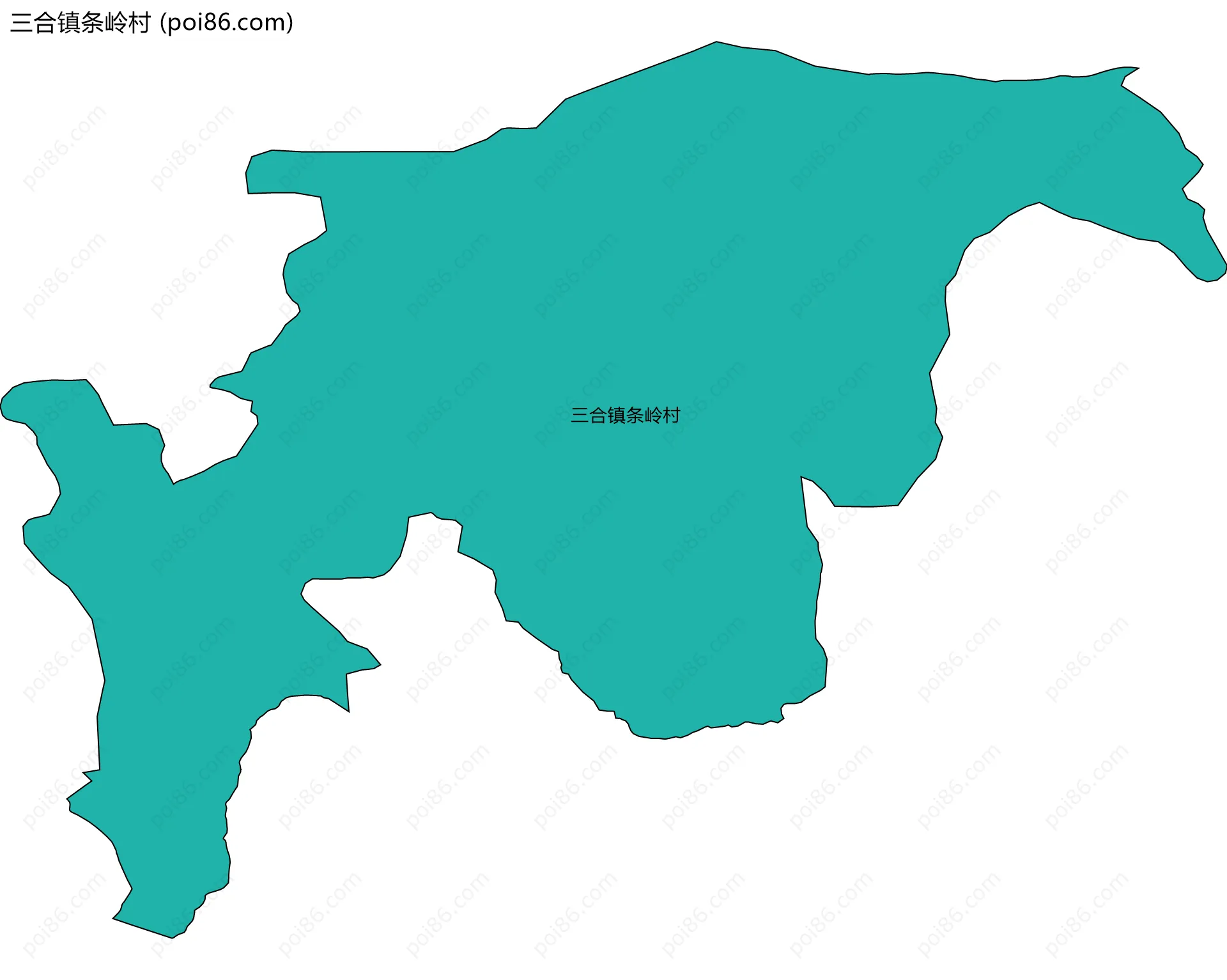 三合镇条岭村边界地图