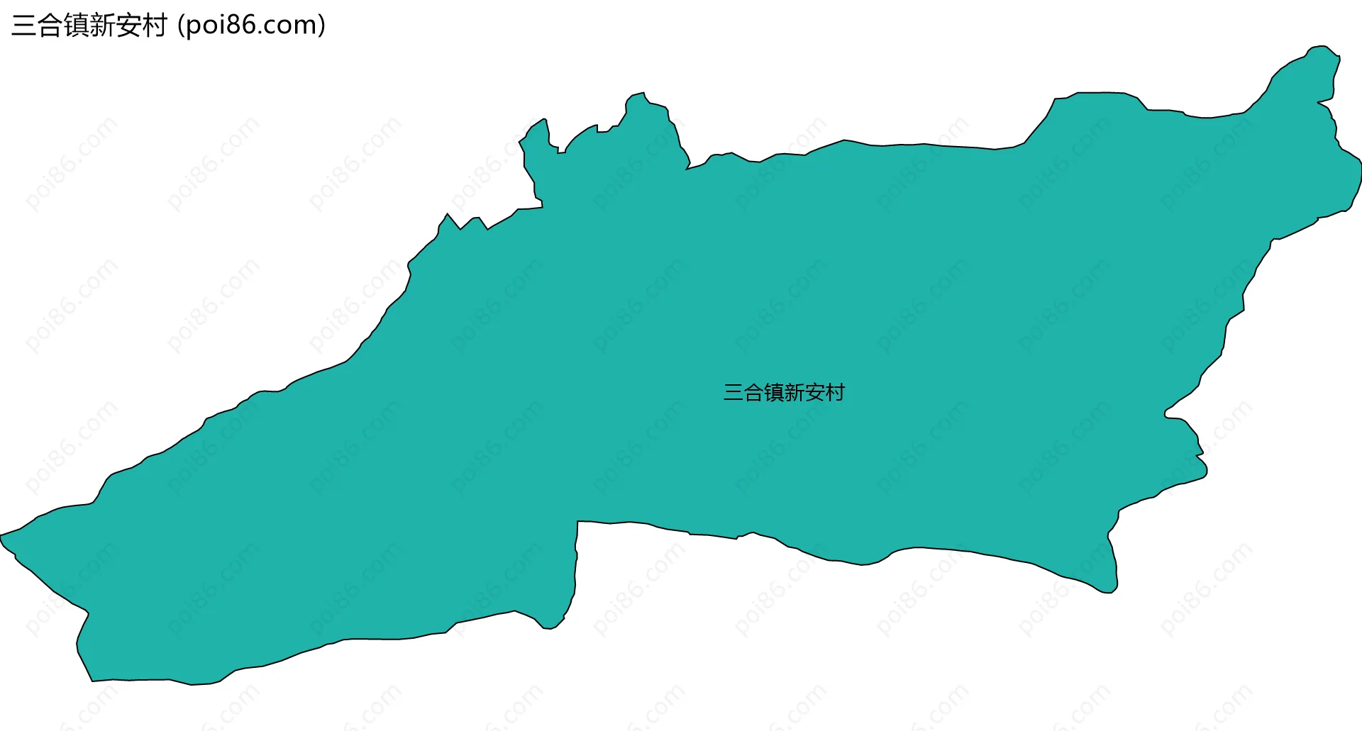 三合镇新安村边界地图