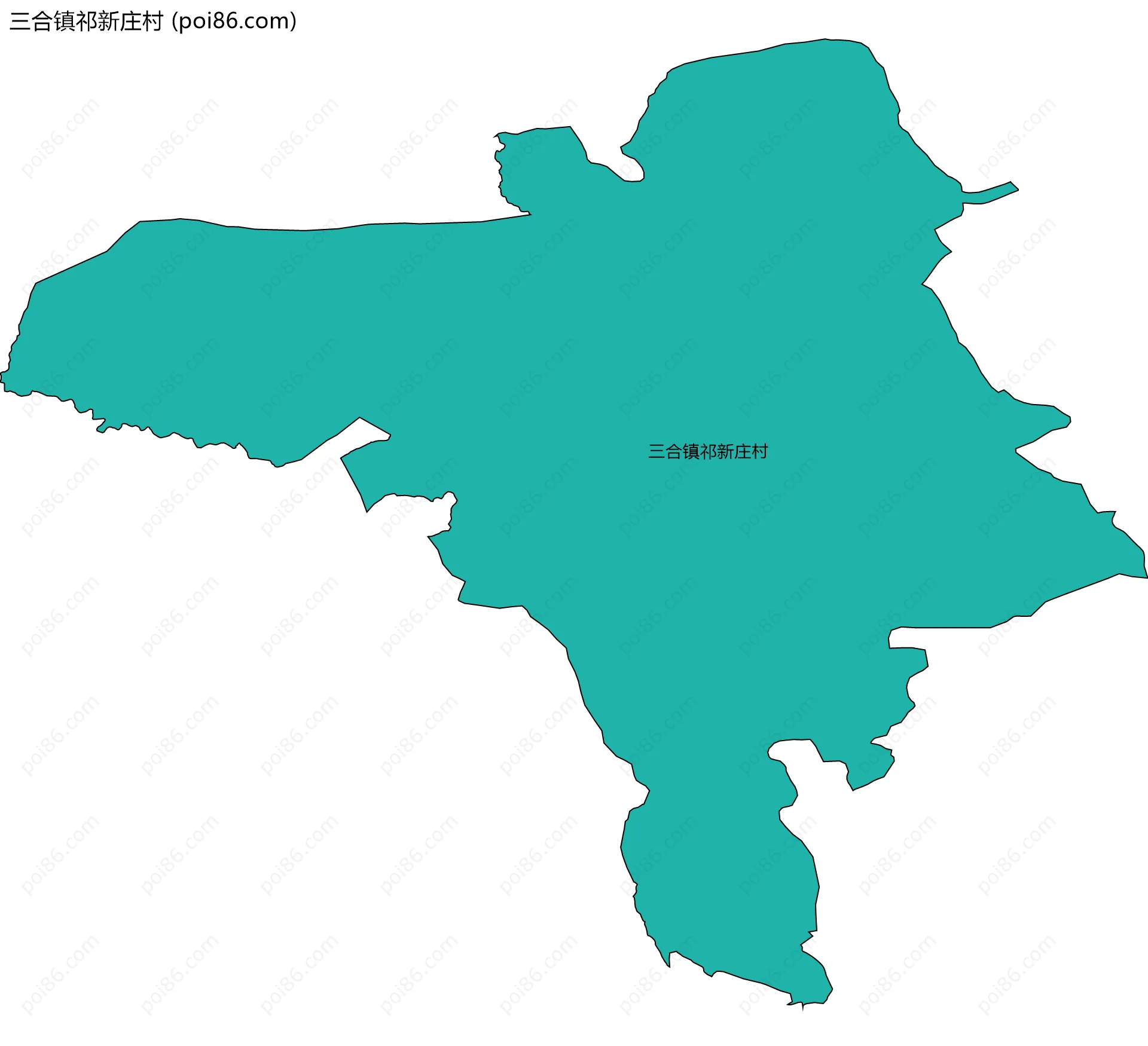三合镇祁新庄村边界地图