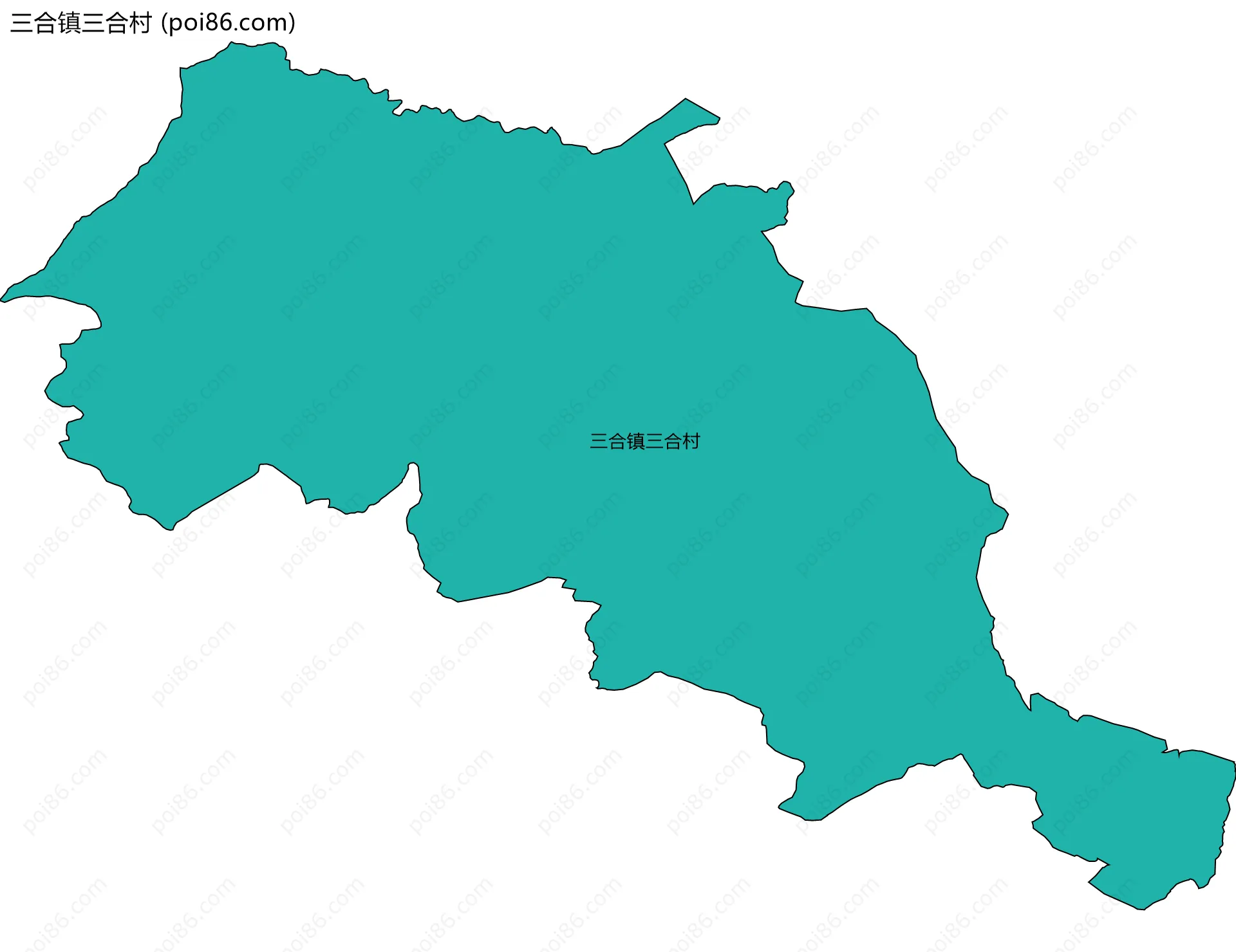 三合镇三合村边界地图