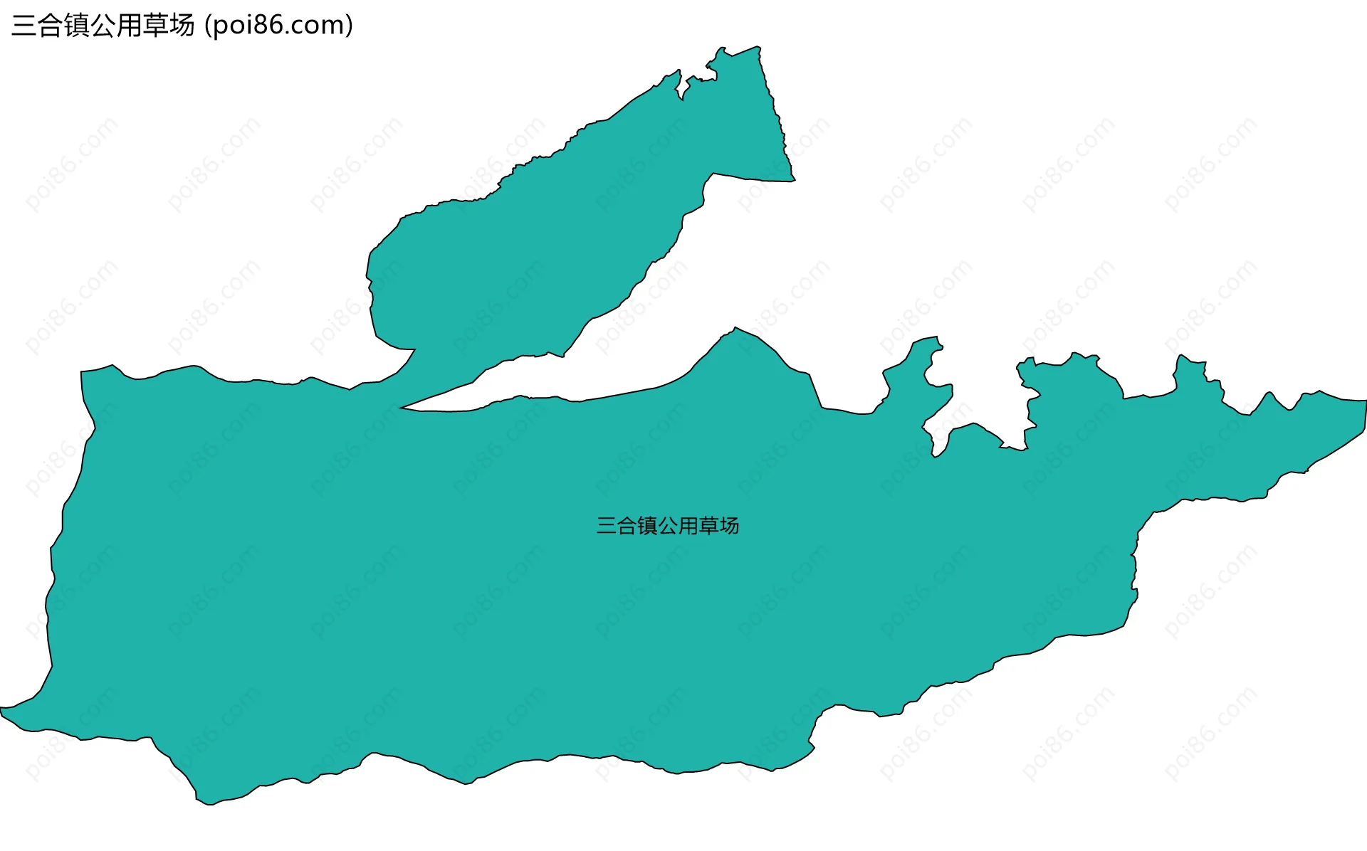 三合镇公用草场边界地图