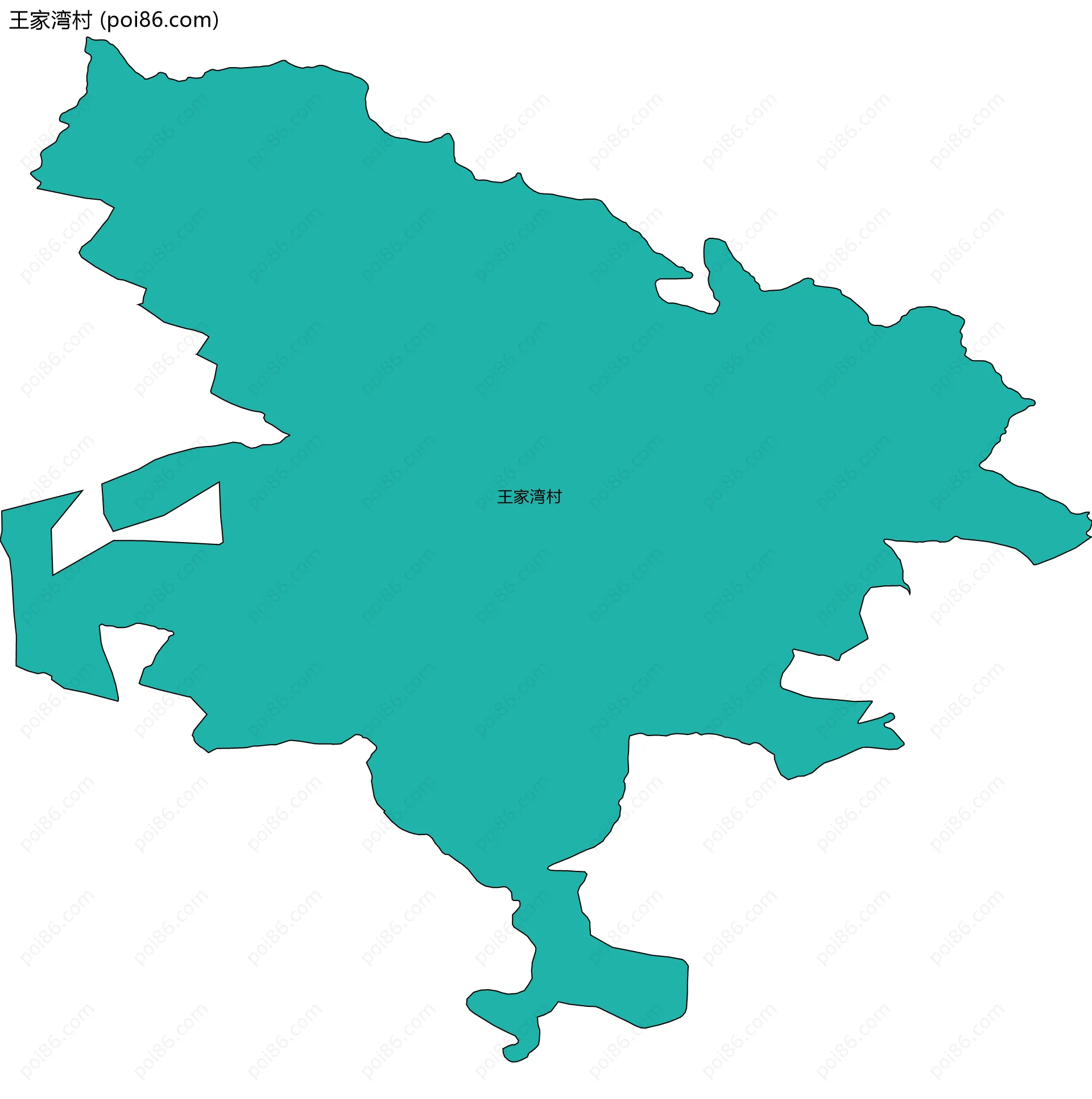 王家湾村边界地图