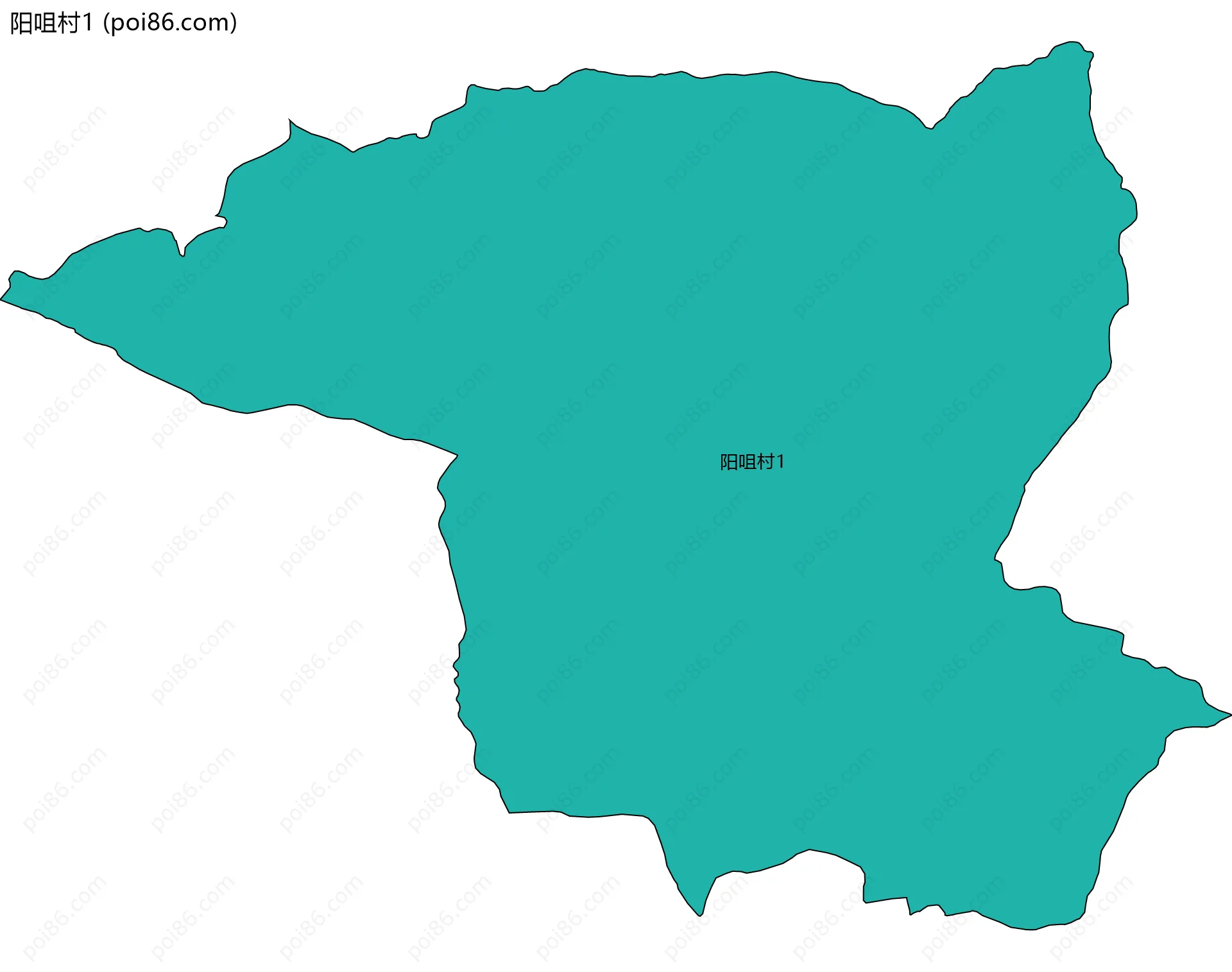 阳咀村1边界地图