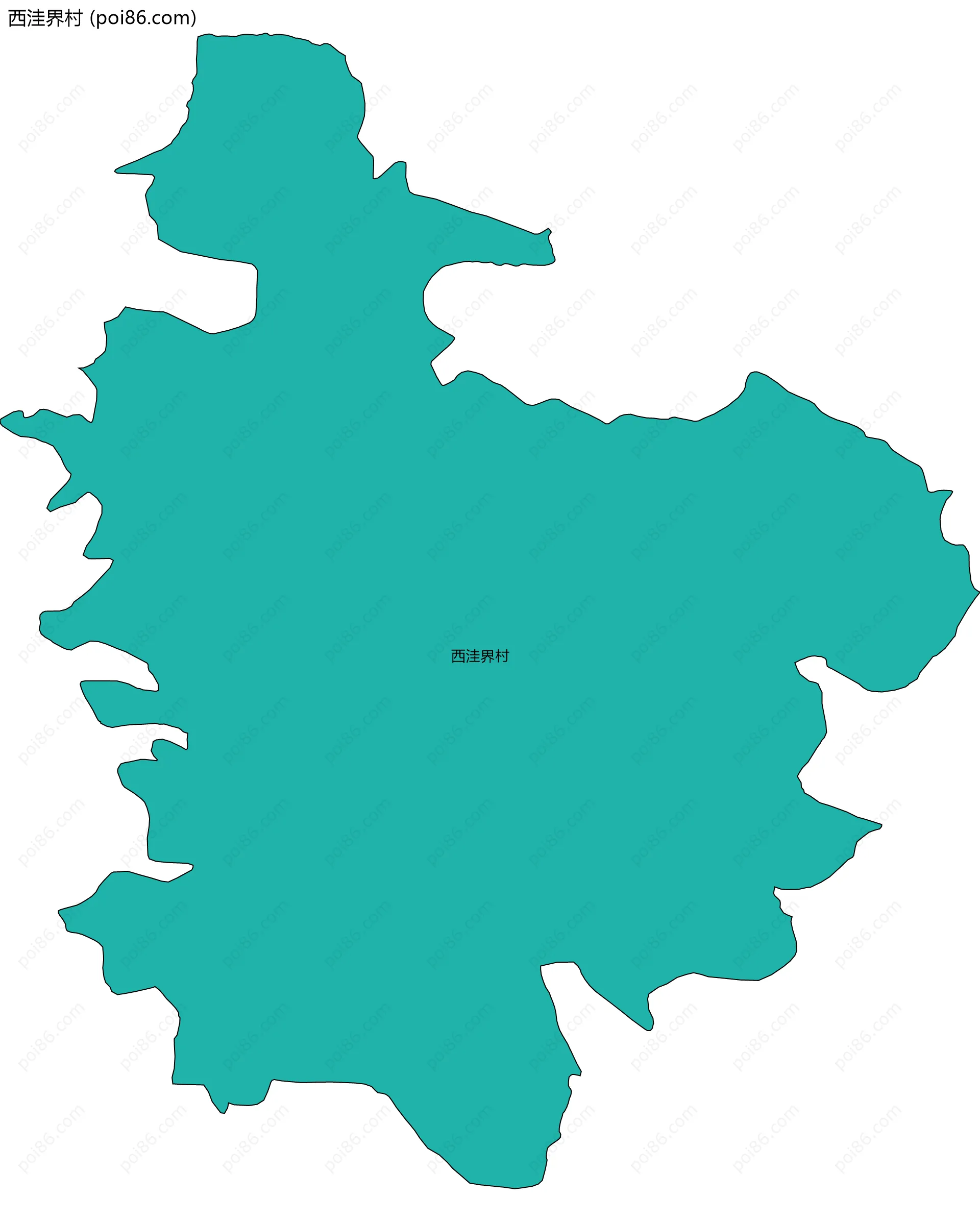 西洼界村边界地图