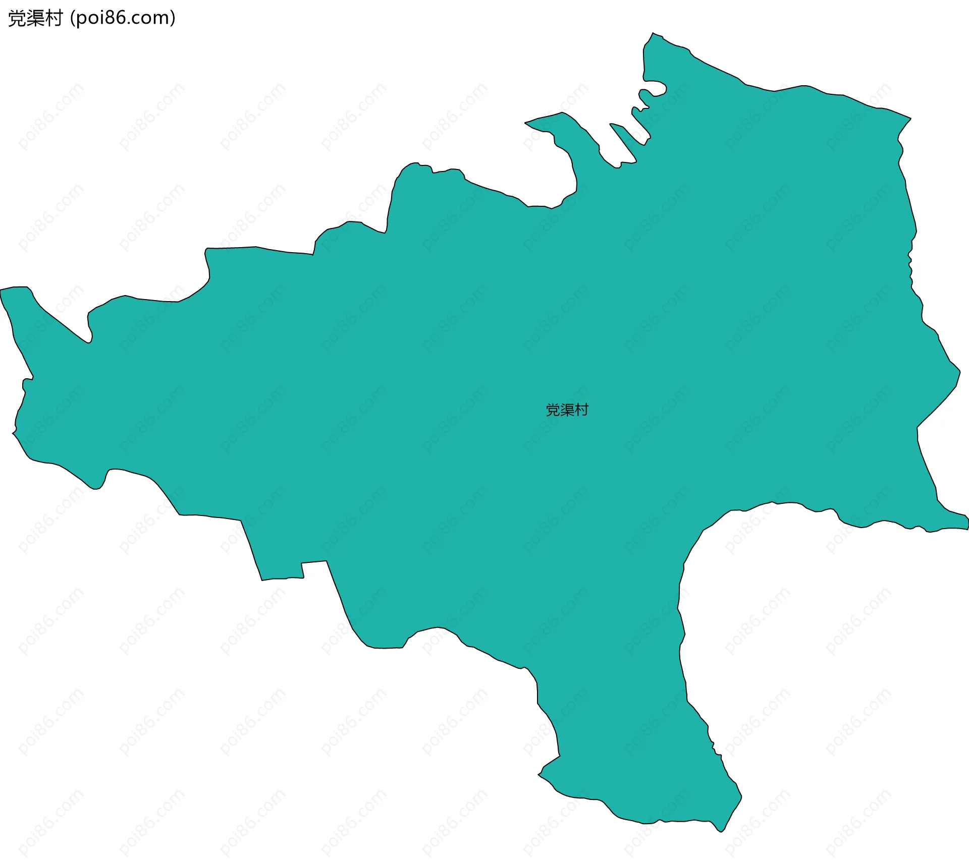 党渠村边界地图