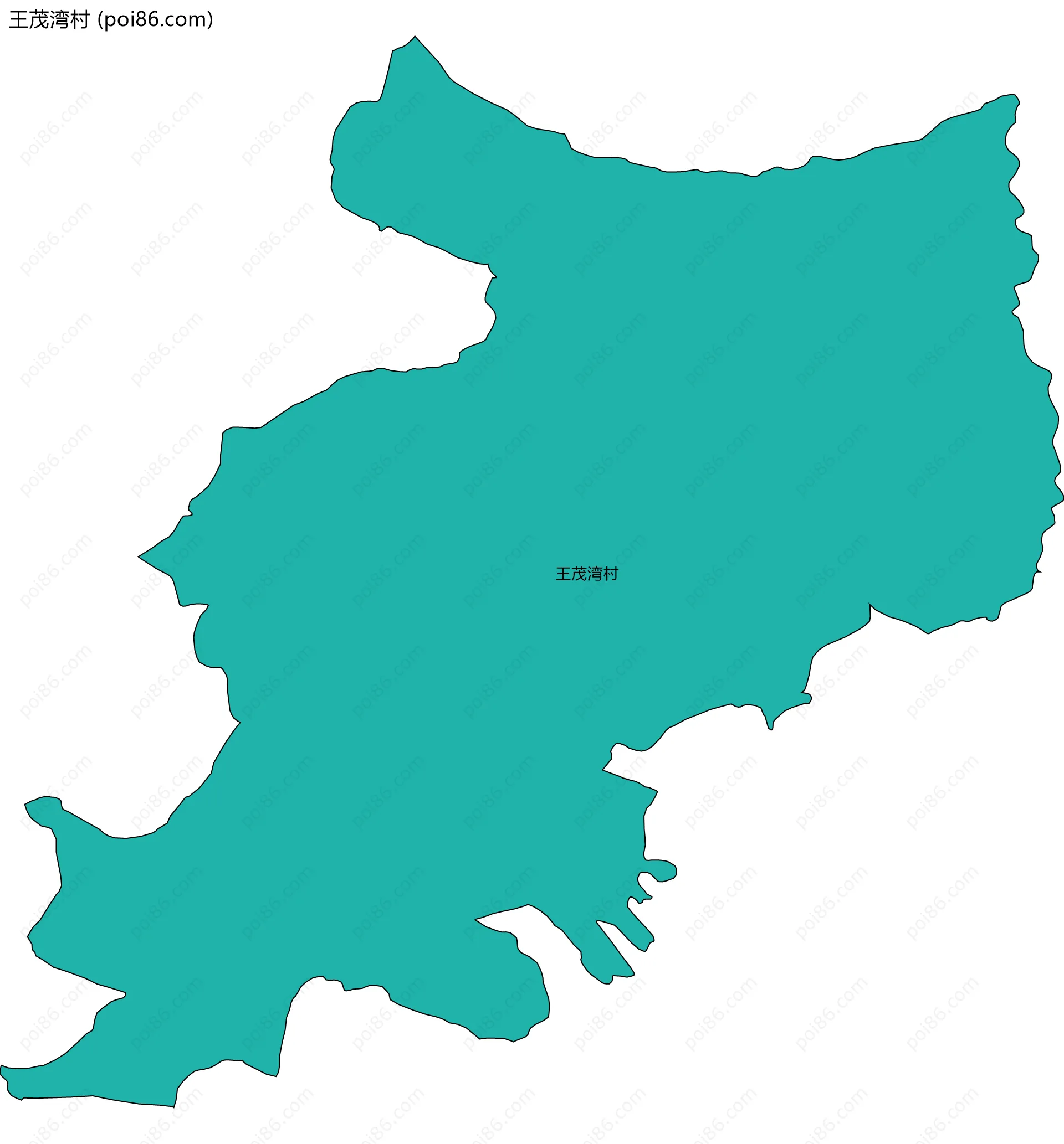 王茂湾村边界地图