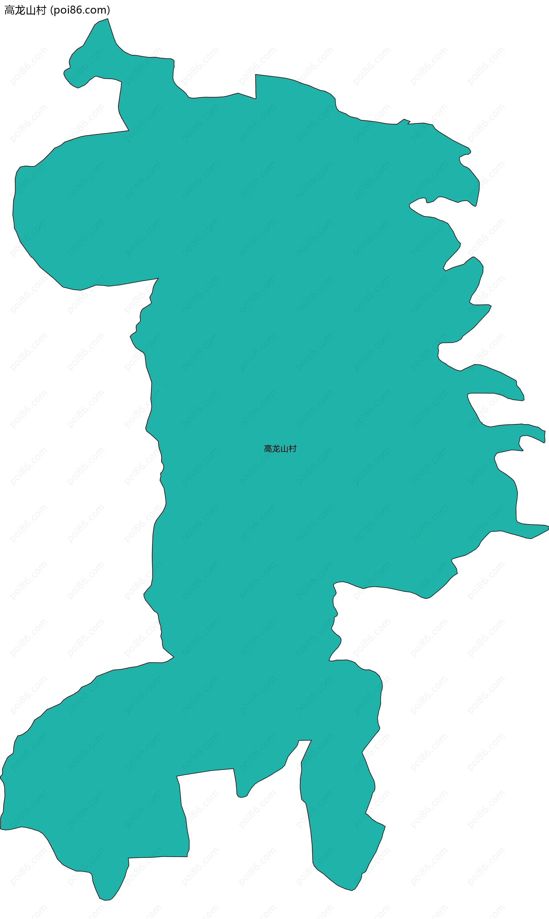 高龙山村边界地图