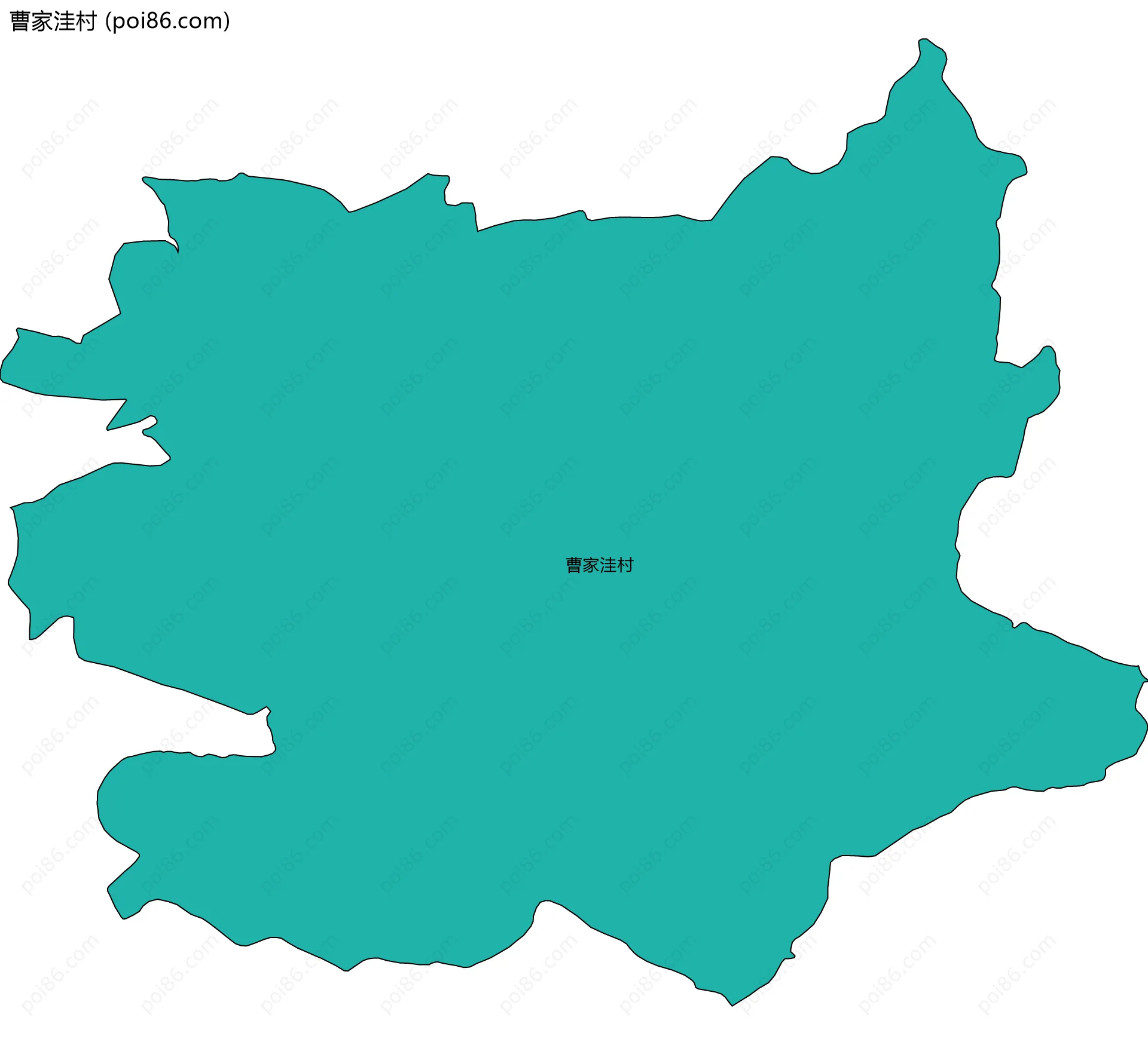 曹家洼村边界地图