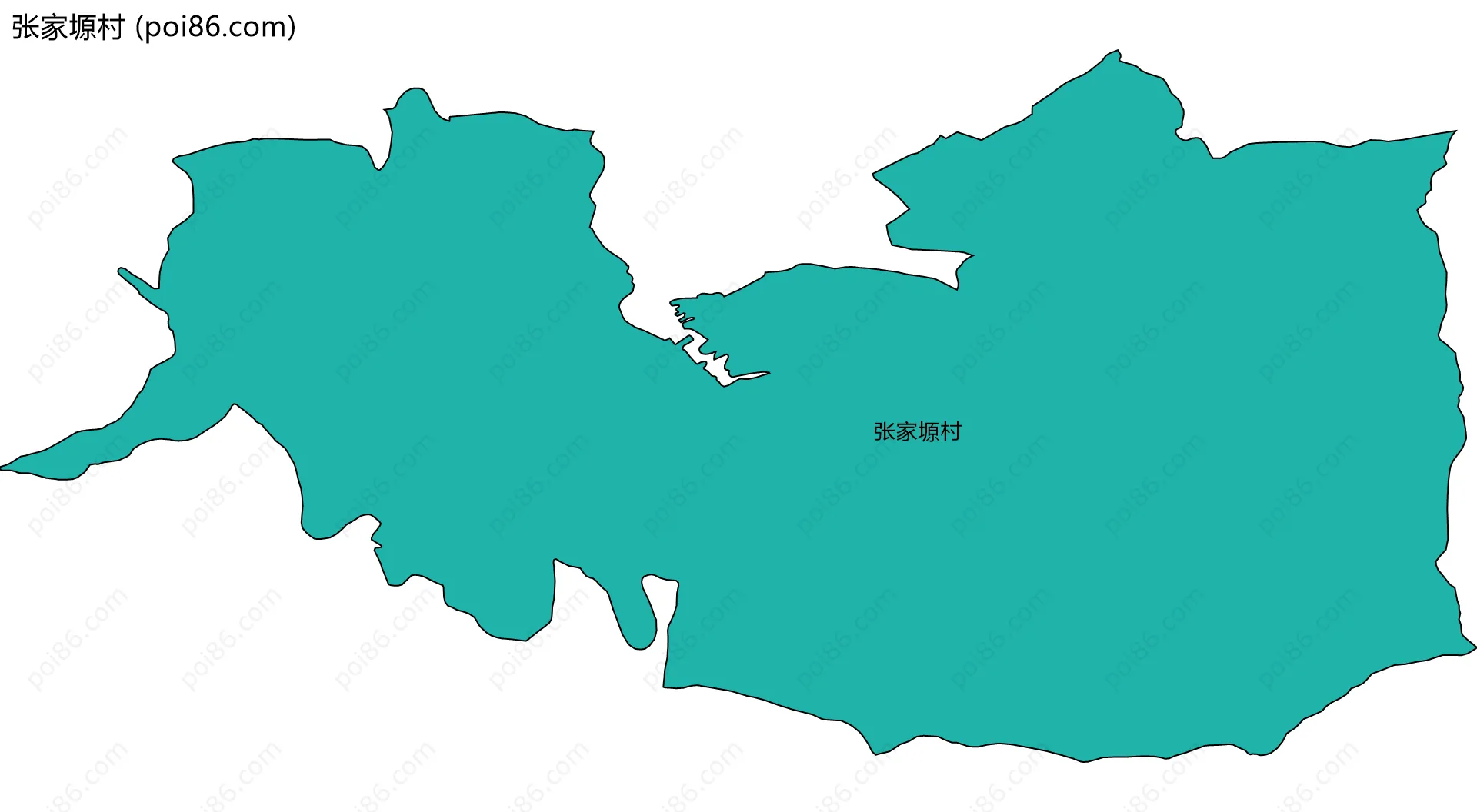 张家塬村边界地图