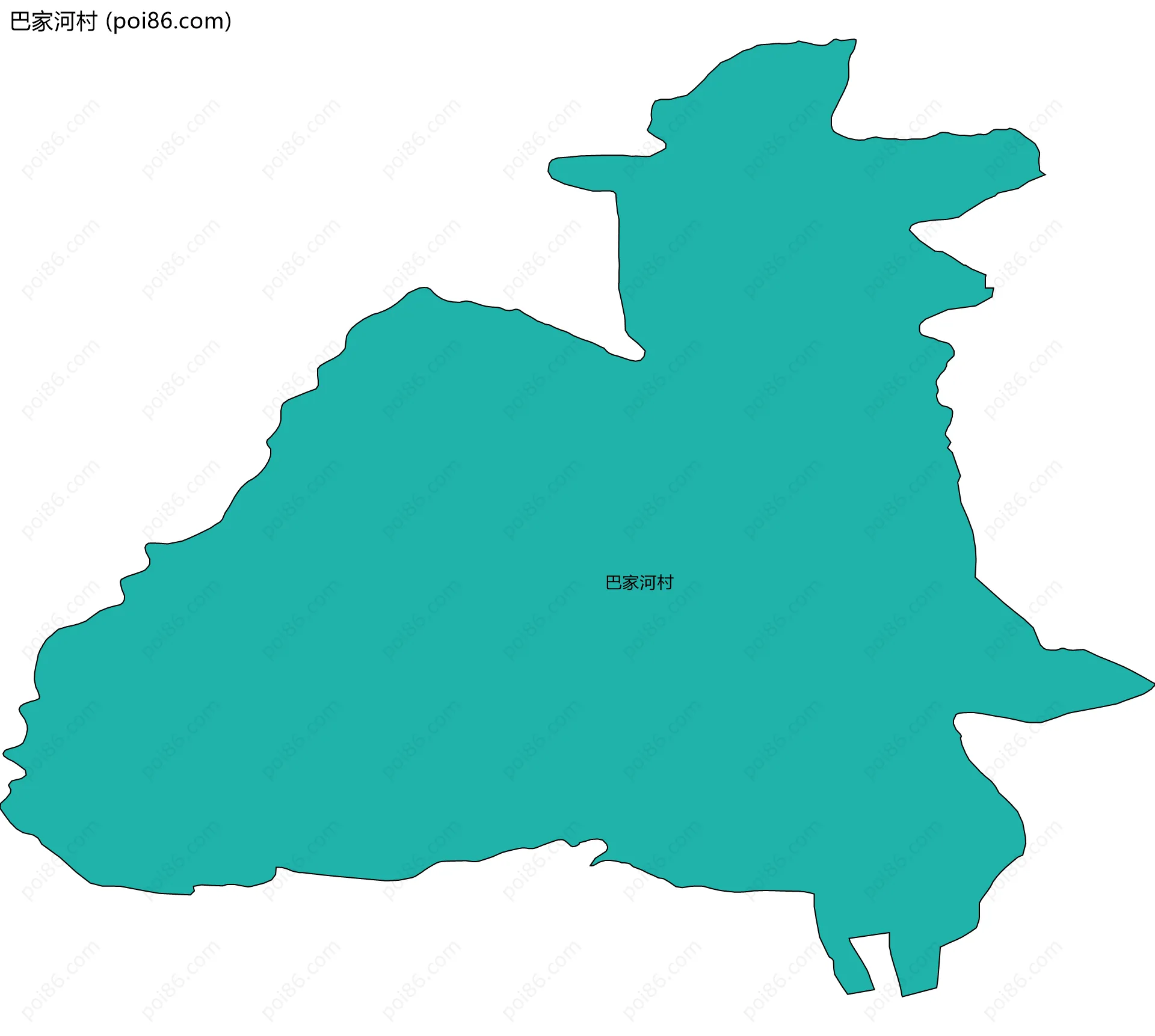 巴家河村边界地图