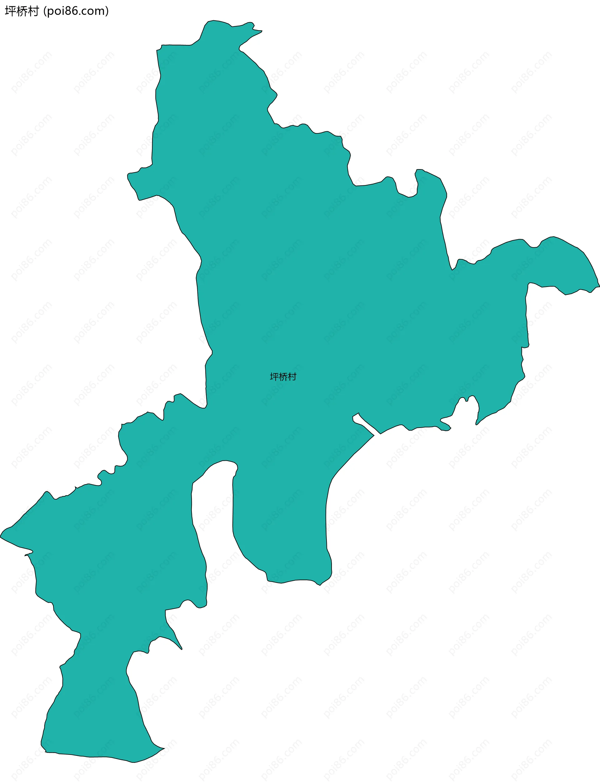 坪桥村边界地图