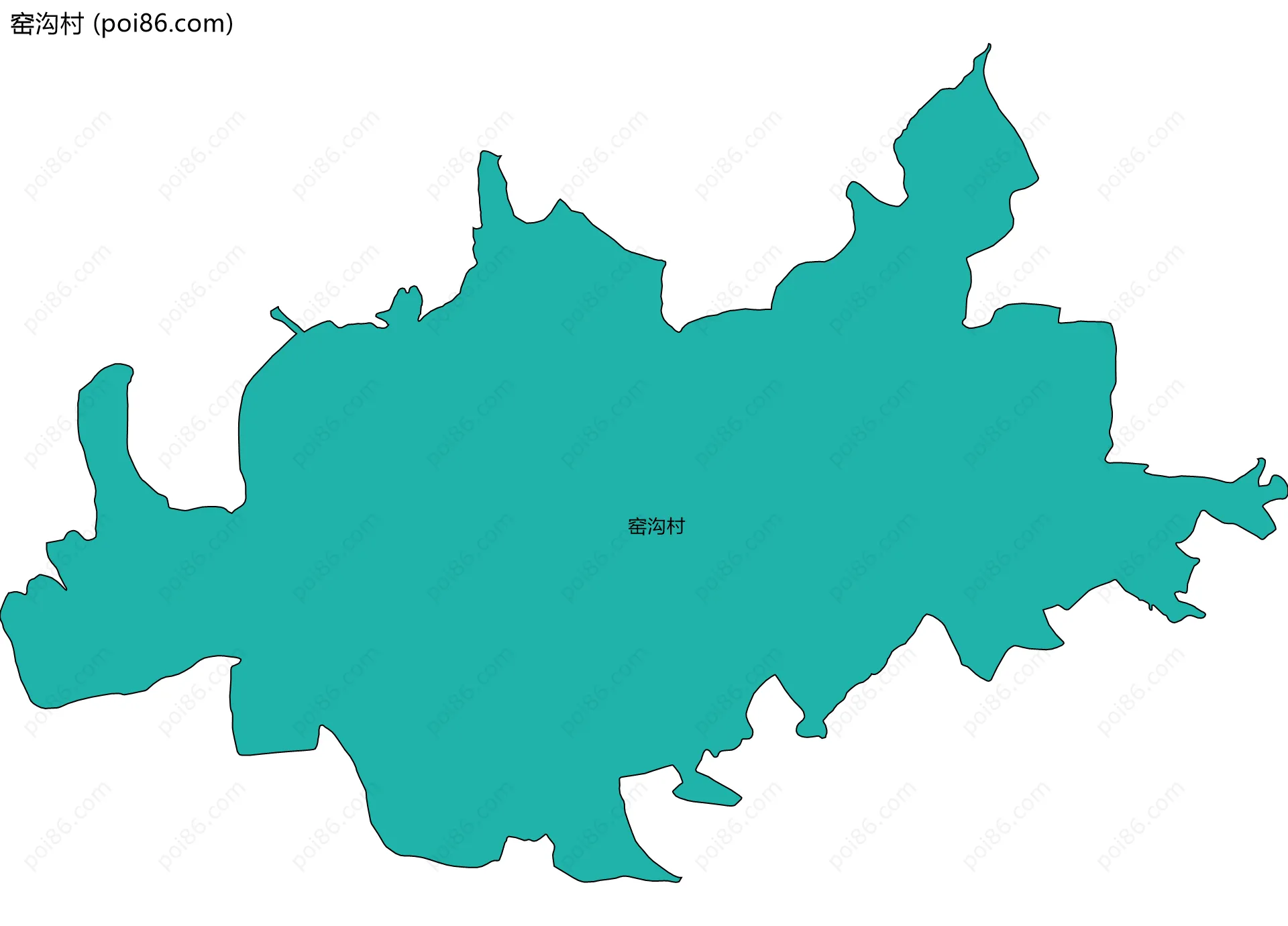 窑沟村边界地图