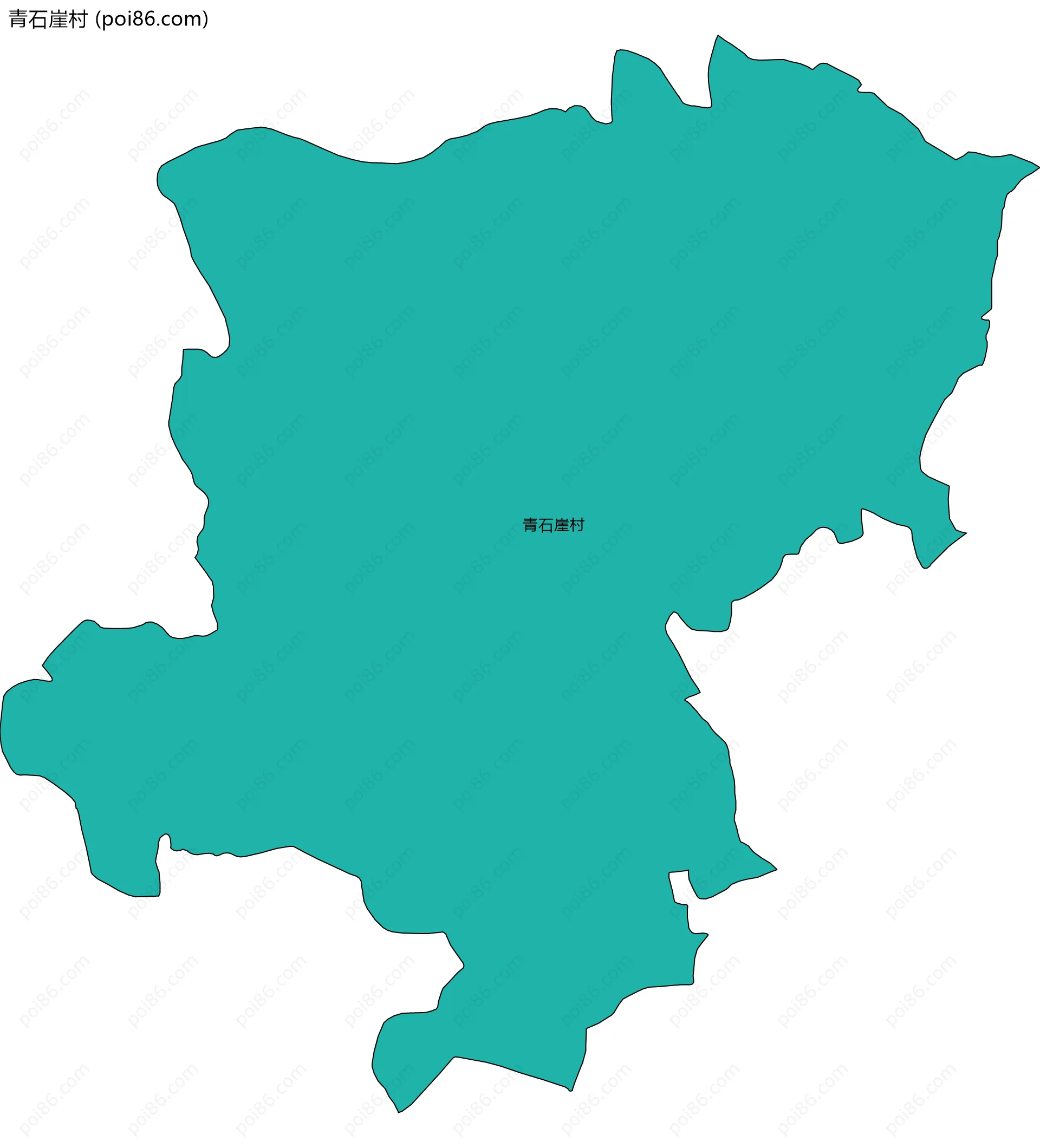 青石崖村边界地图