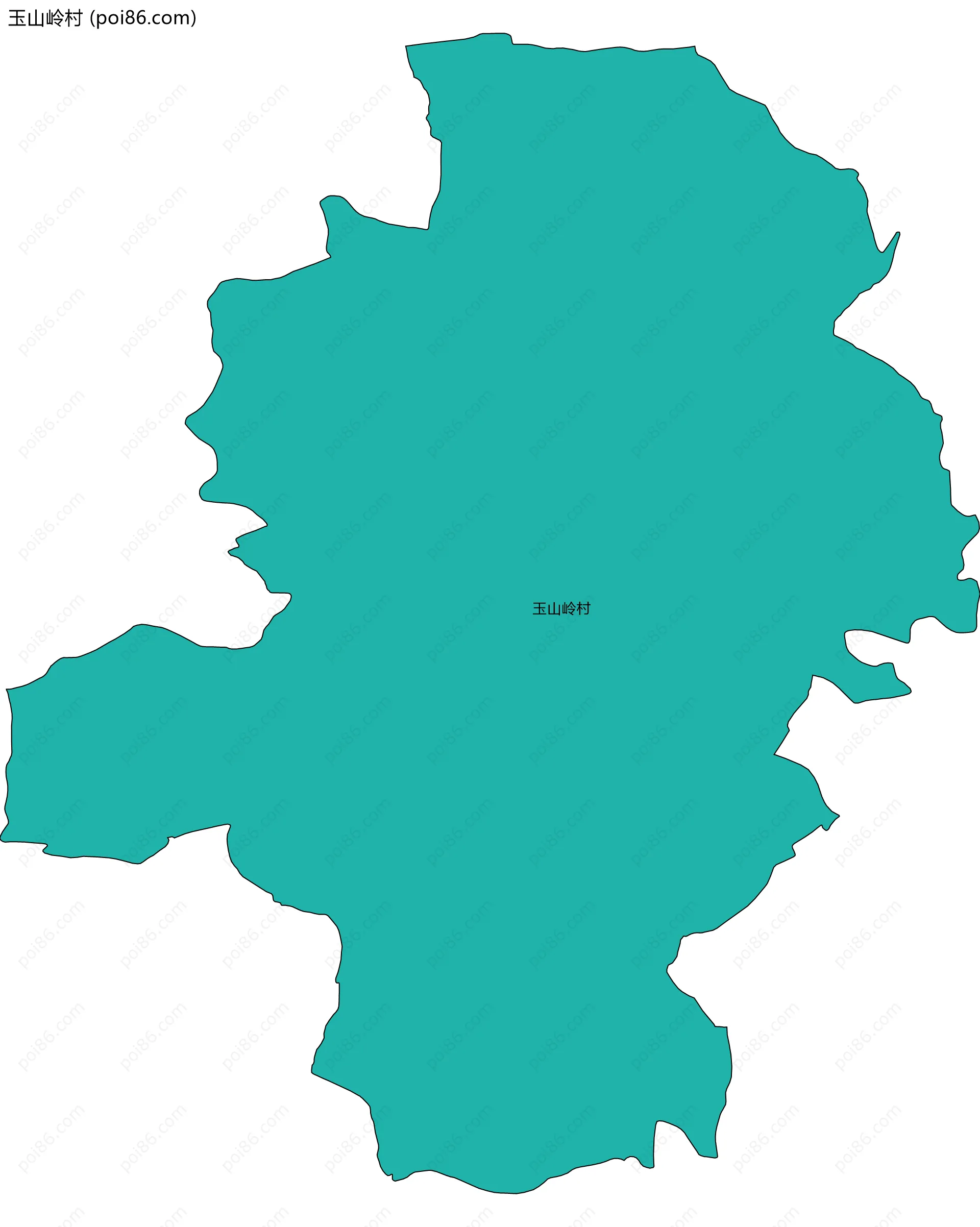 玉山岭村边界地图
