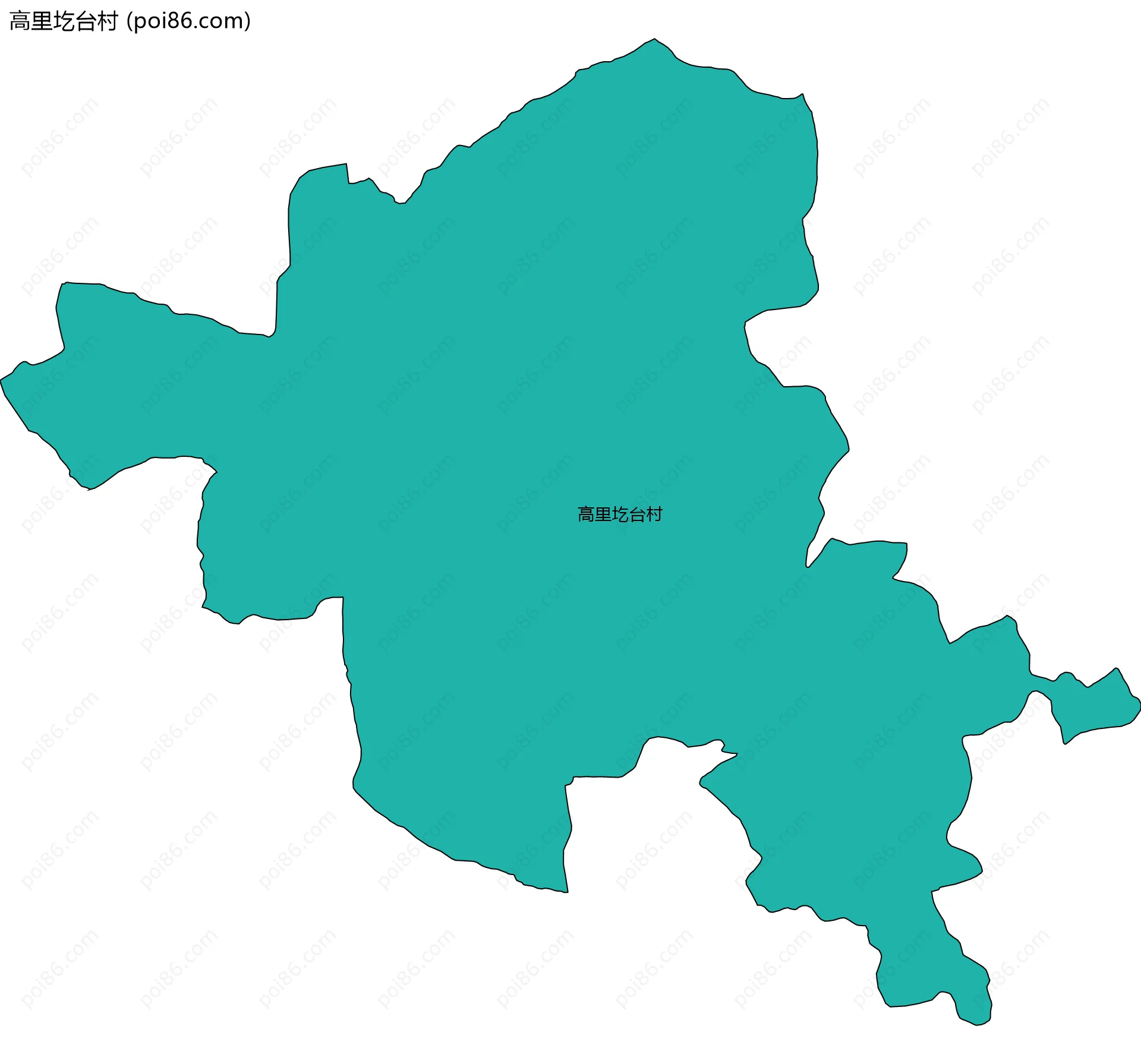高里圪台村边界地图