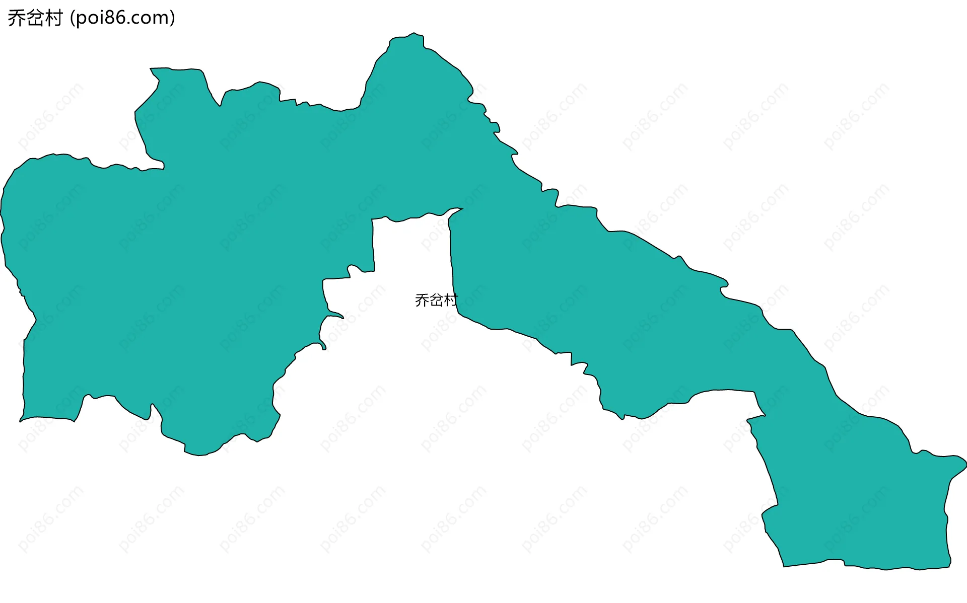 乔岔村边界地图