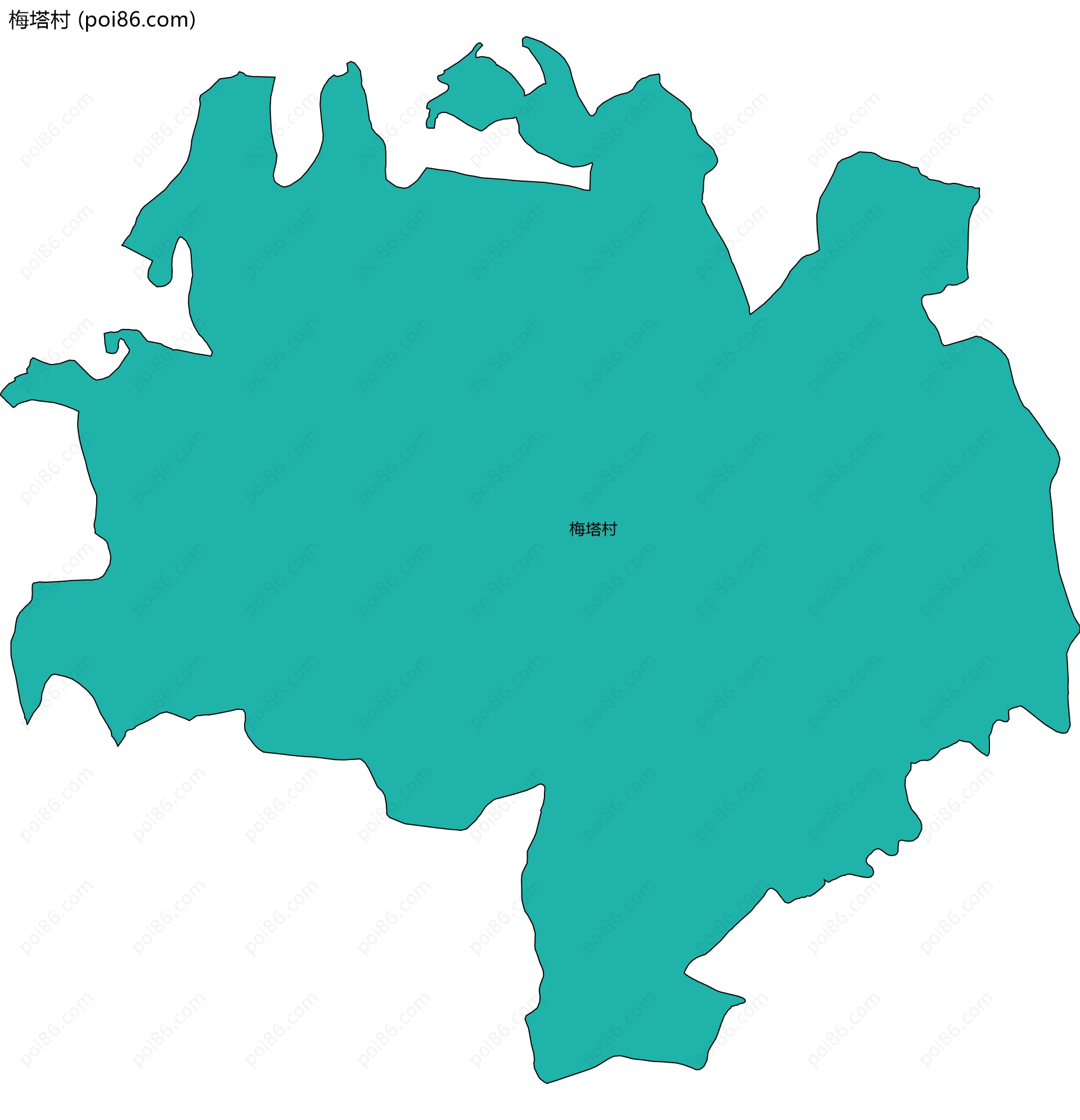 梅塔村边界地图