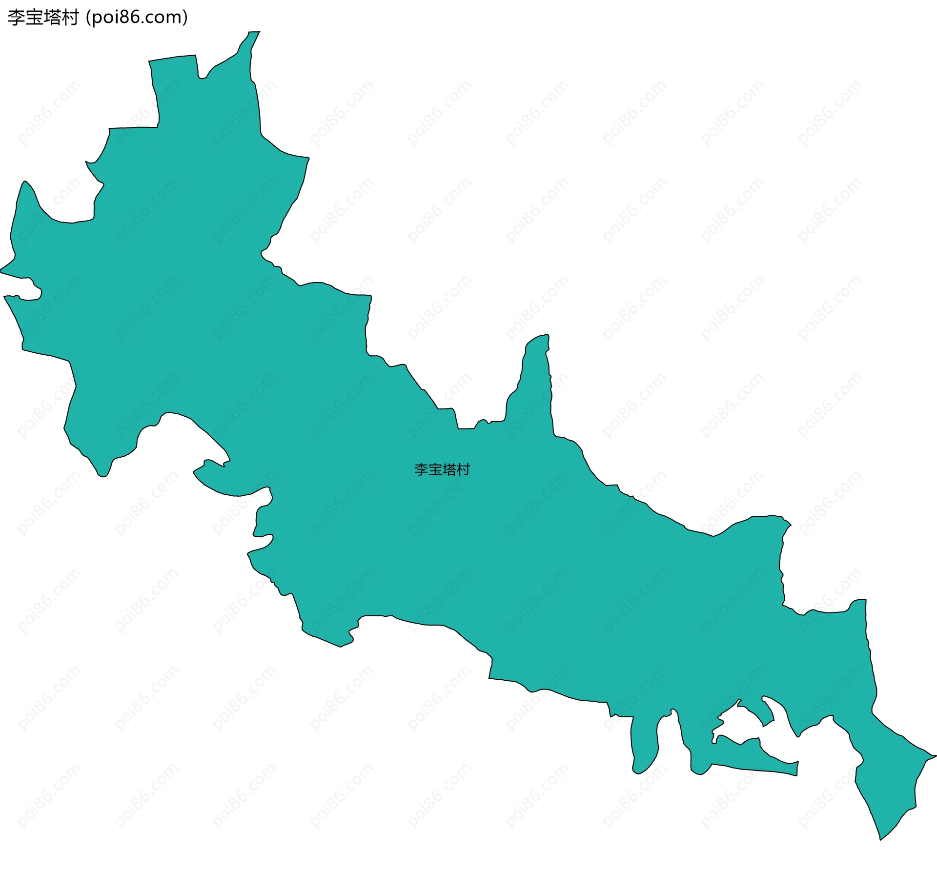 李宝塔村边界地图
