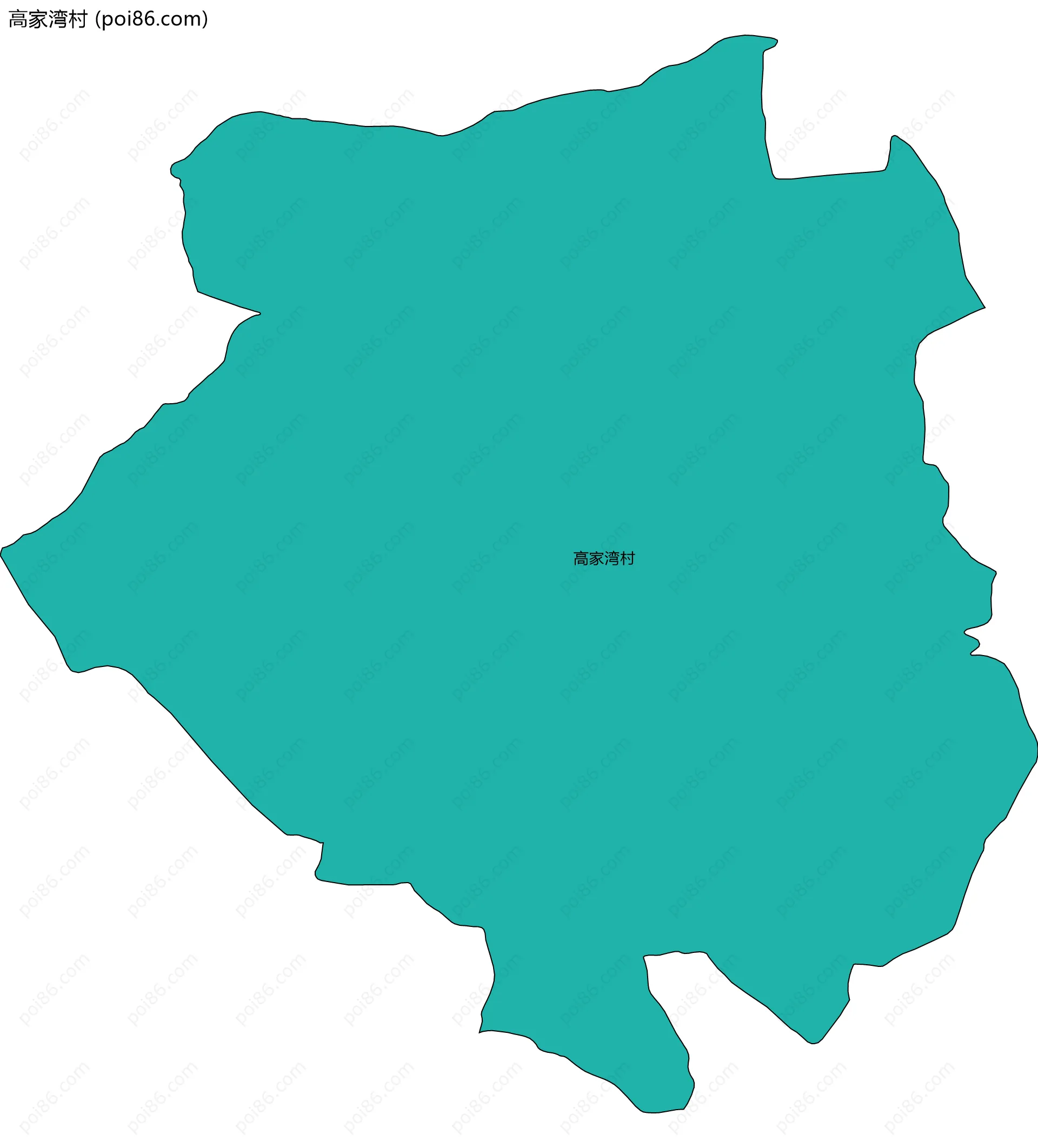 高家湾村边界地图