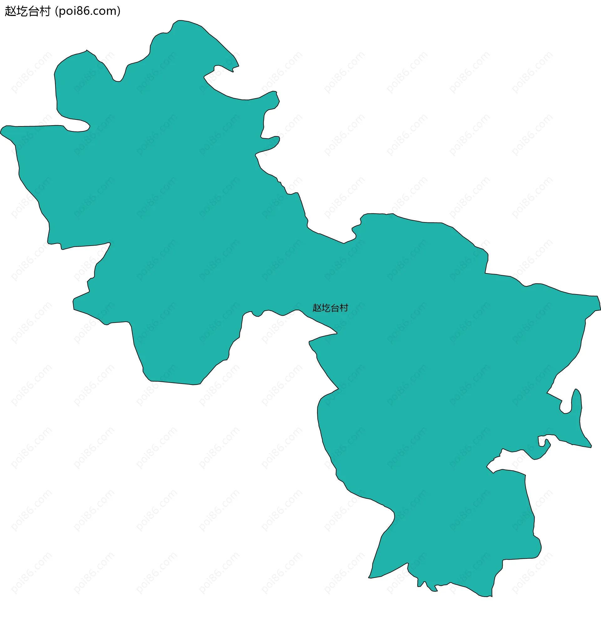 赵圪台村边界地图