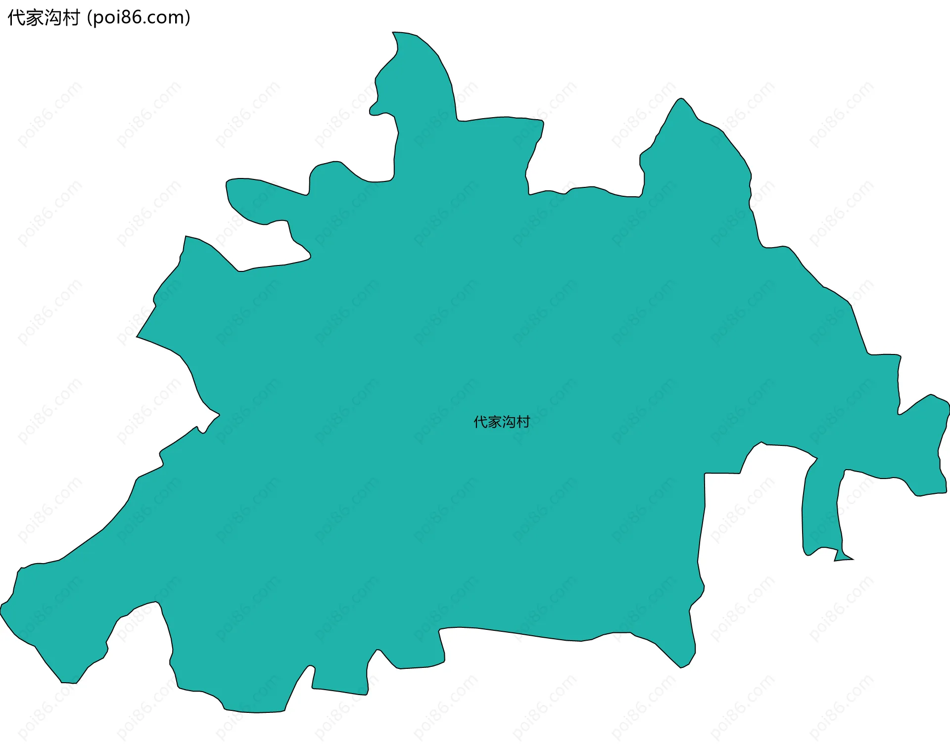 代家沟村边界地图