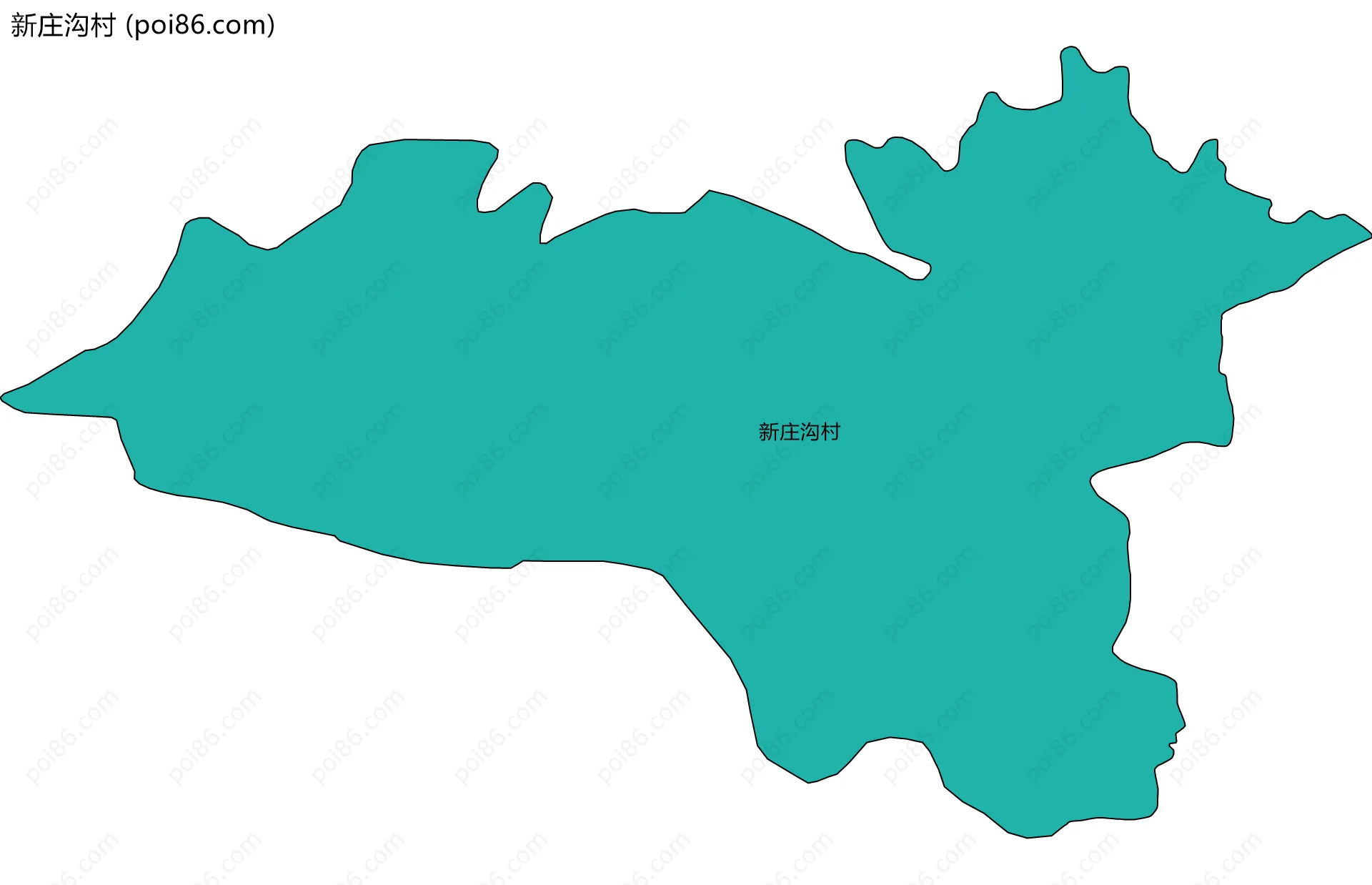 新庄沟村边界地图