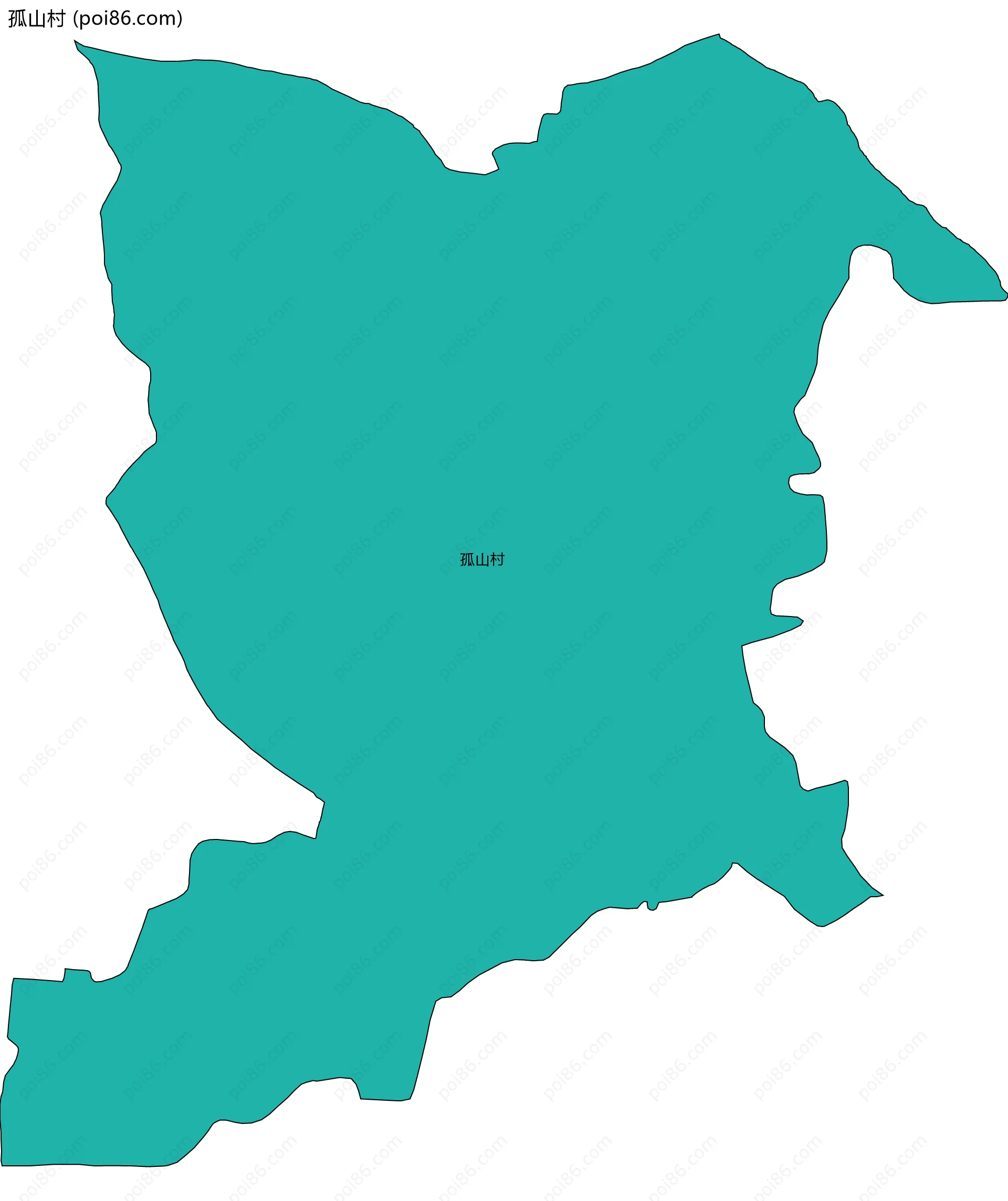 孤山村边界地图