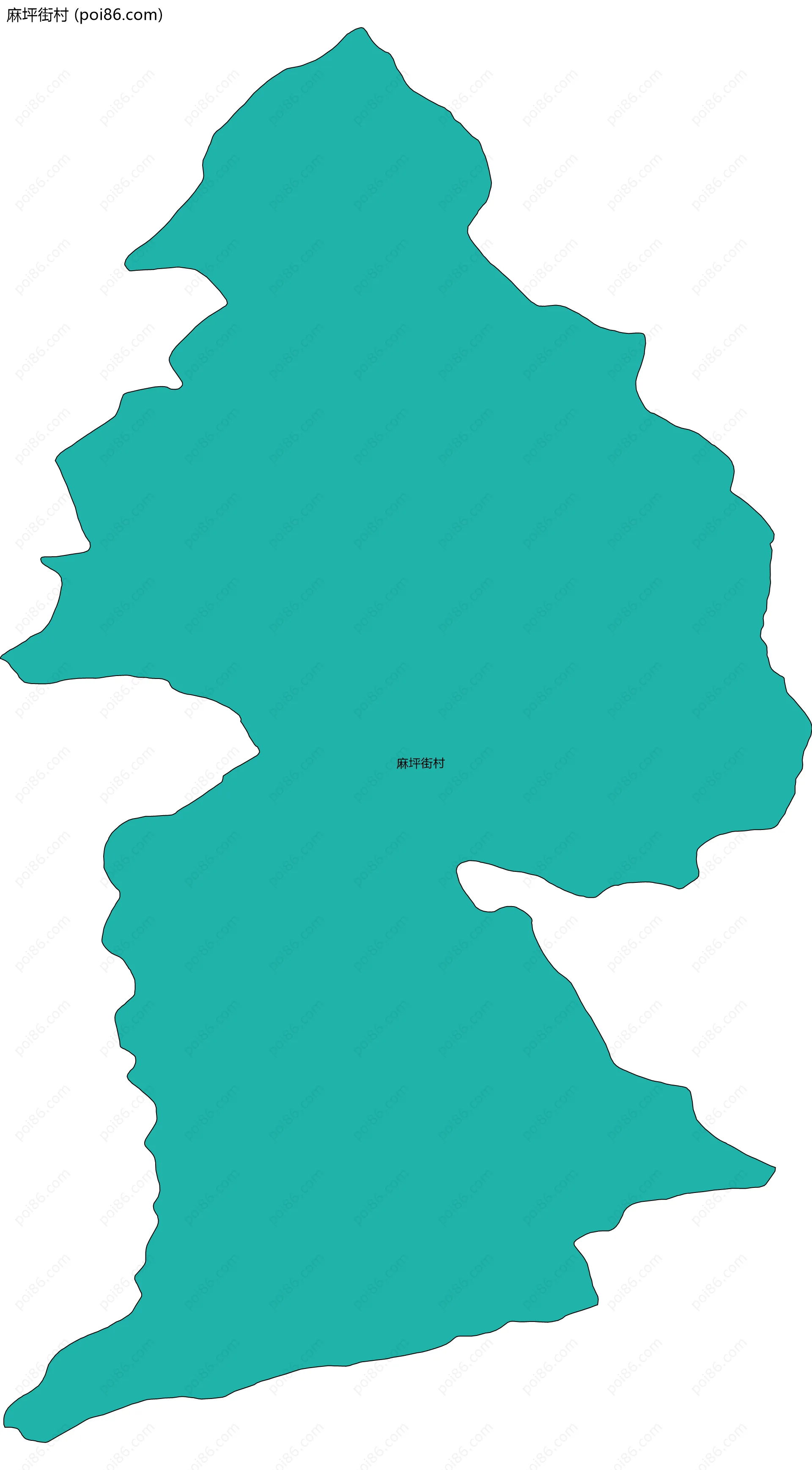 麻坪街村边界地图