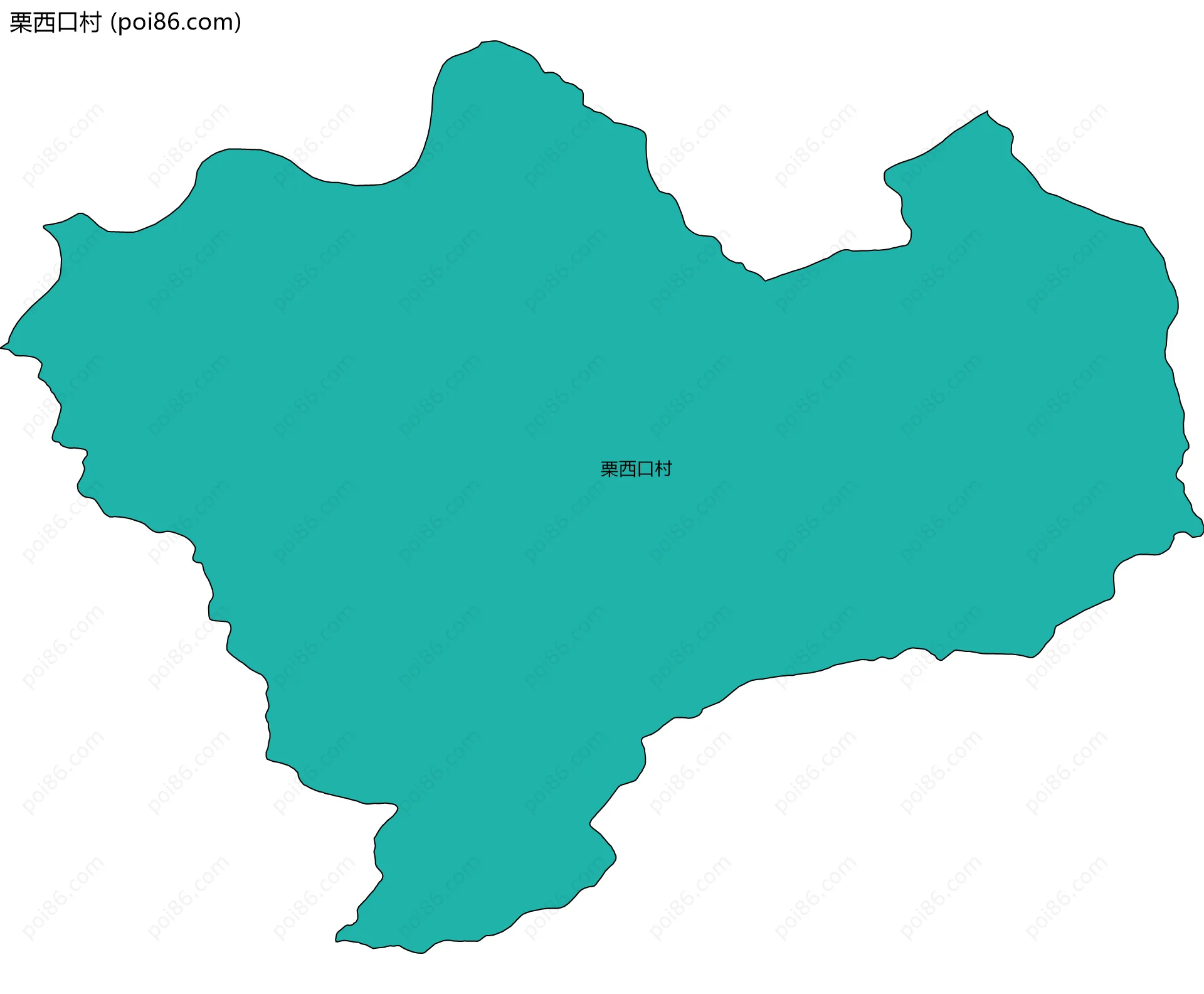 栗西口村边界地图