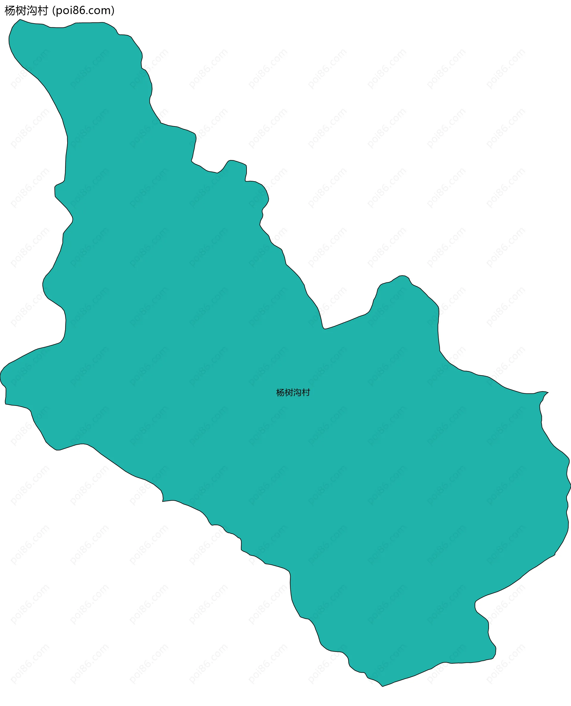 杨树沟村边界地图