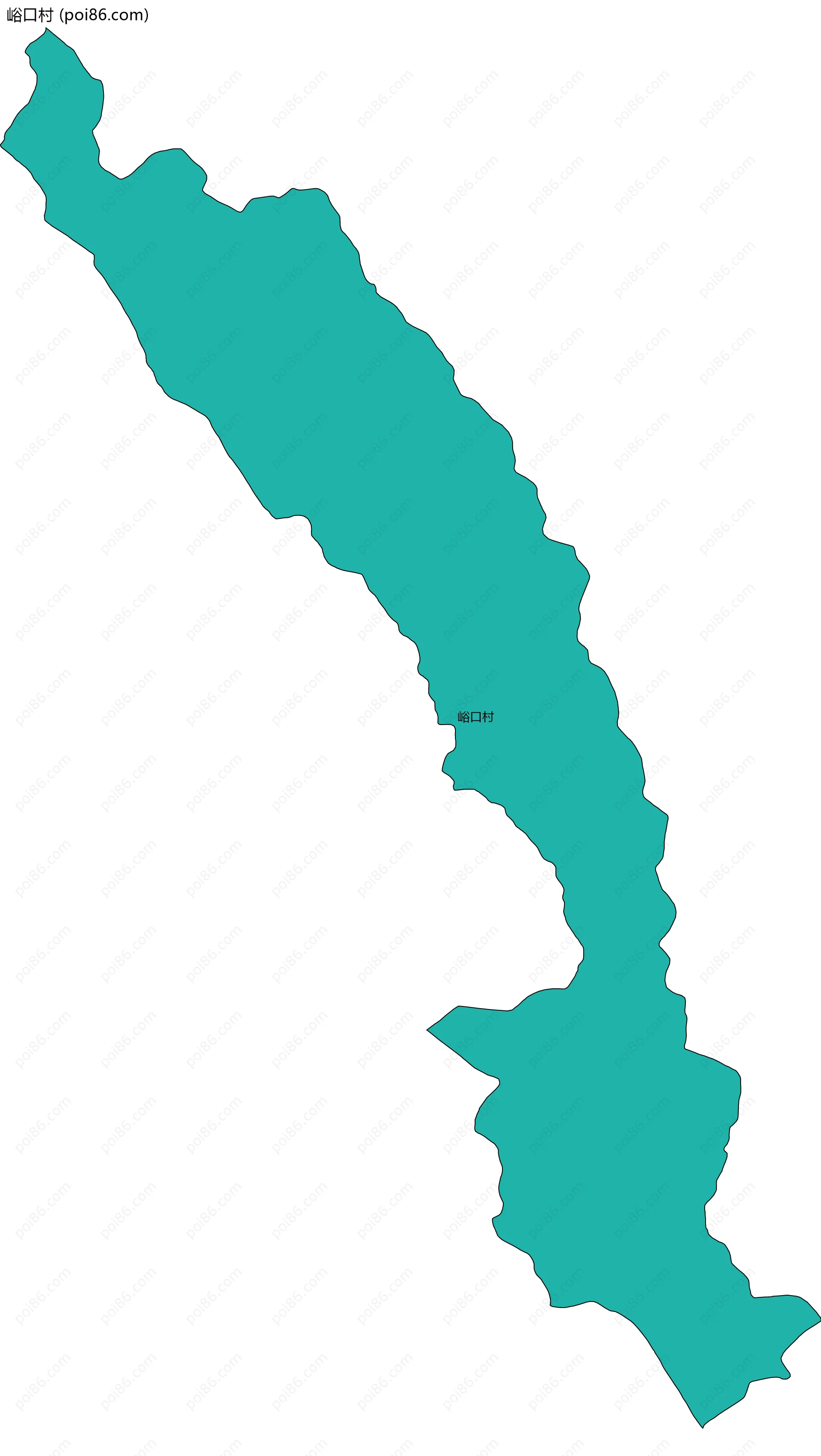 峪口村边界地图