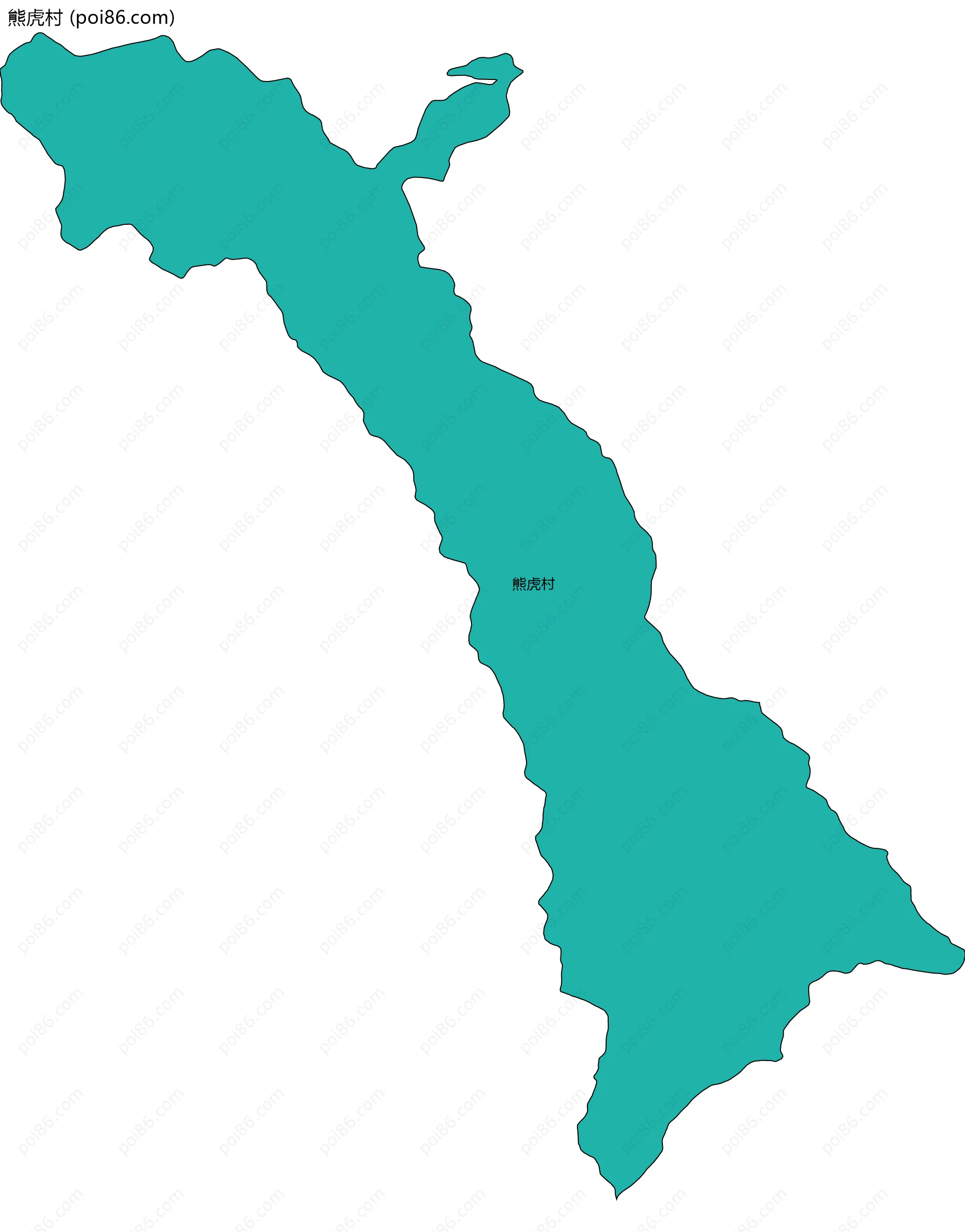 熊虎村边界地图