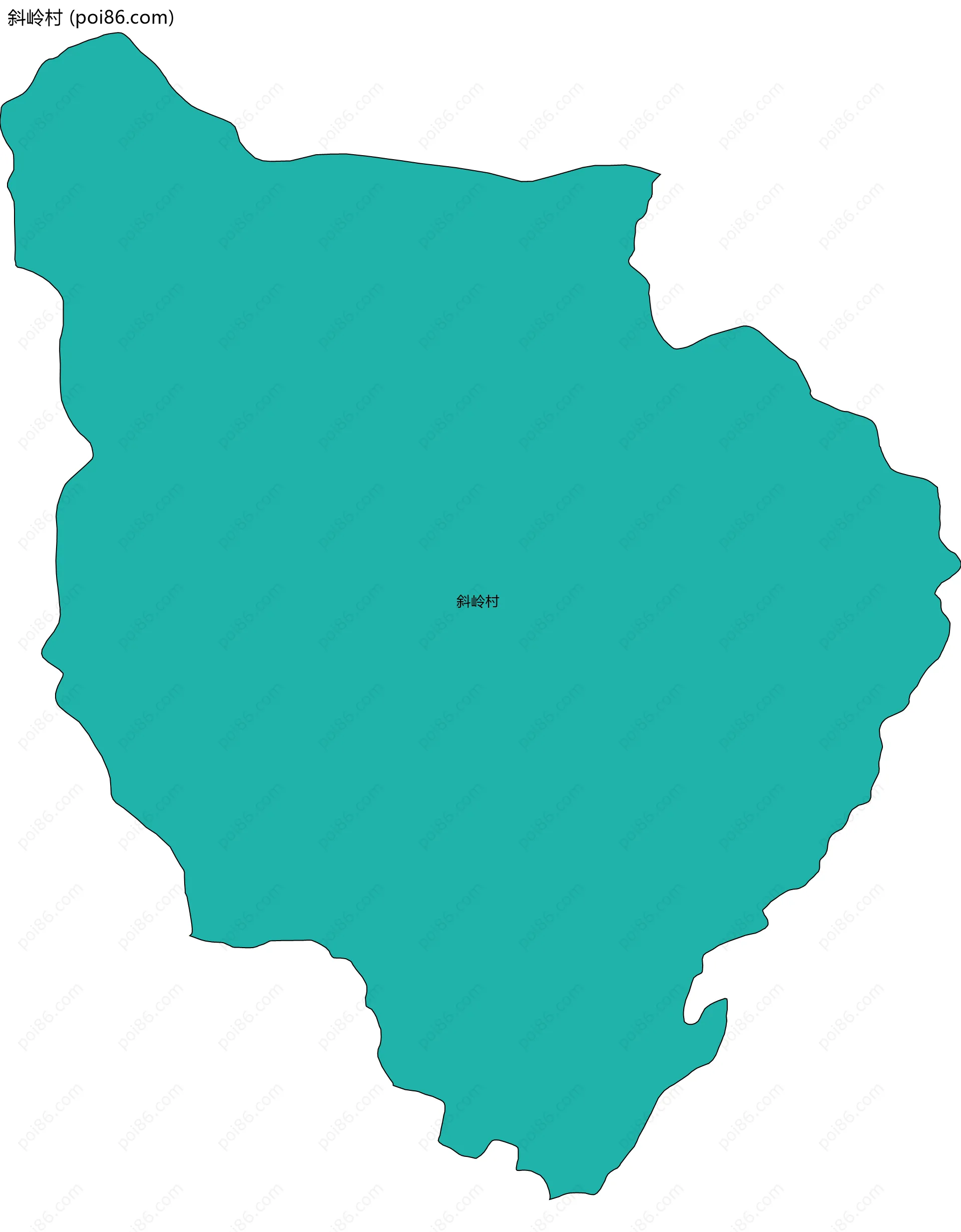 斜岭村边界地图