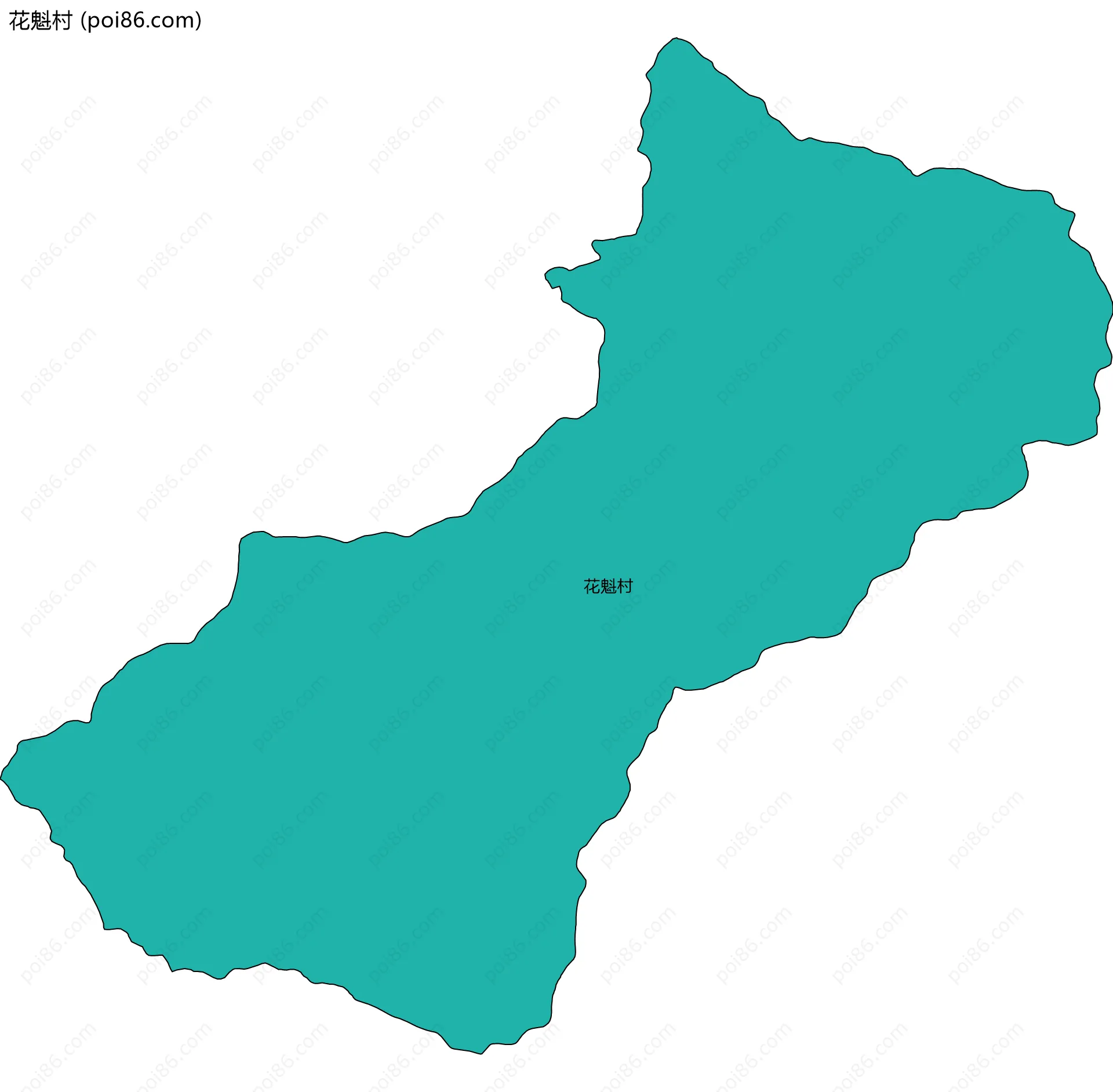 花魁村边界地图