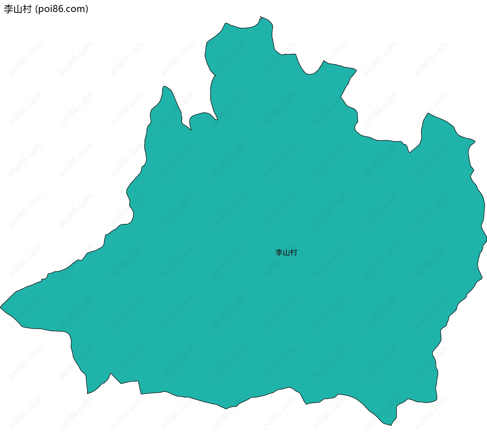 李山村边界地图