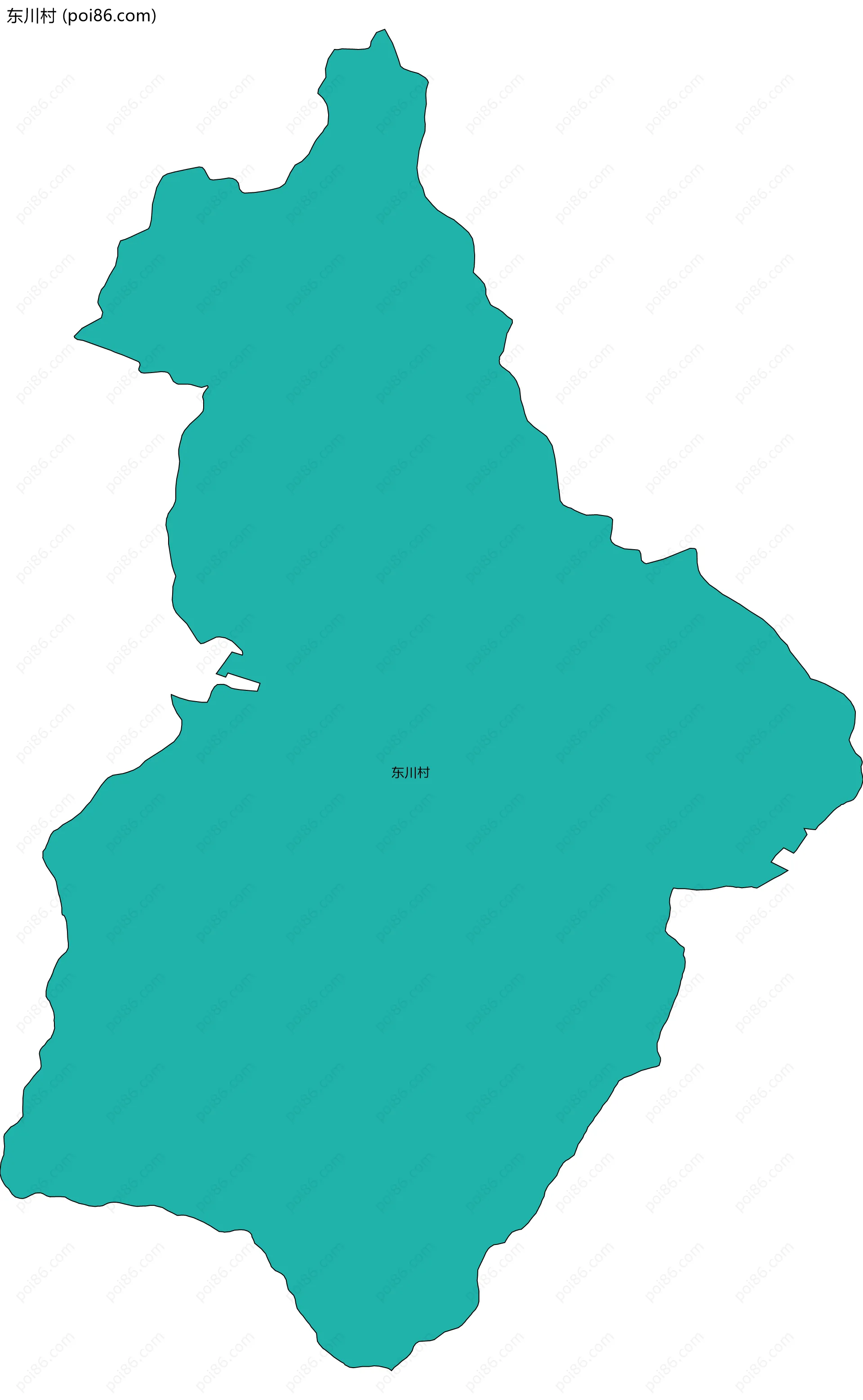 东川村边界地图