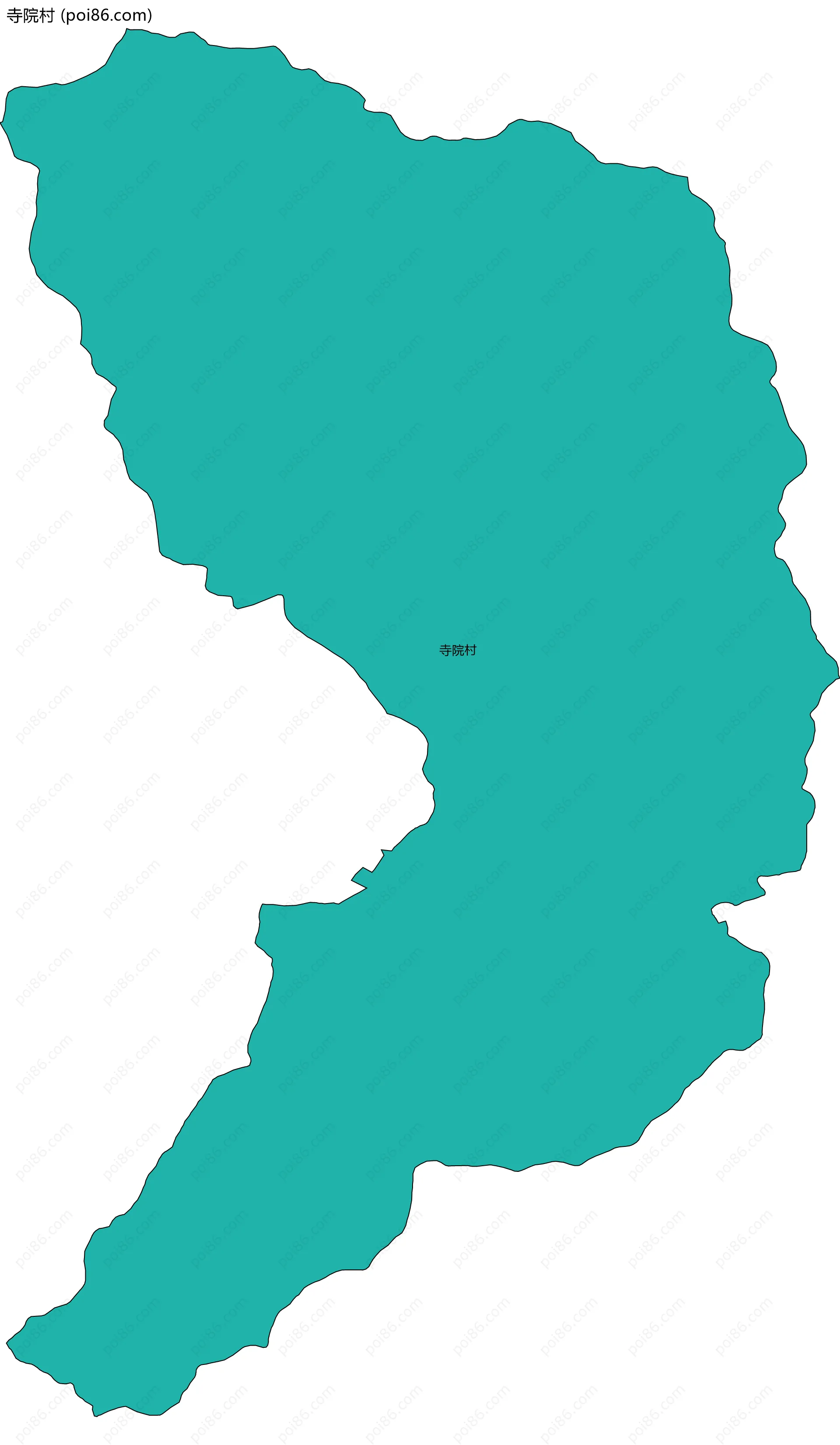 寺院村边界地图