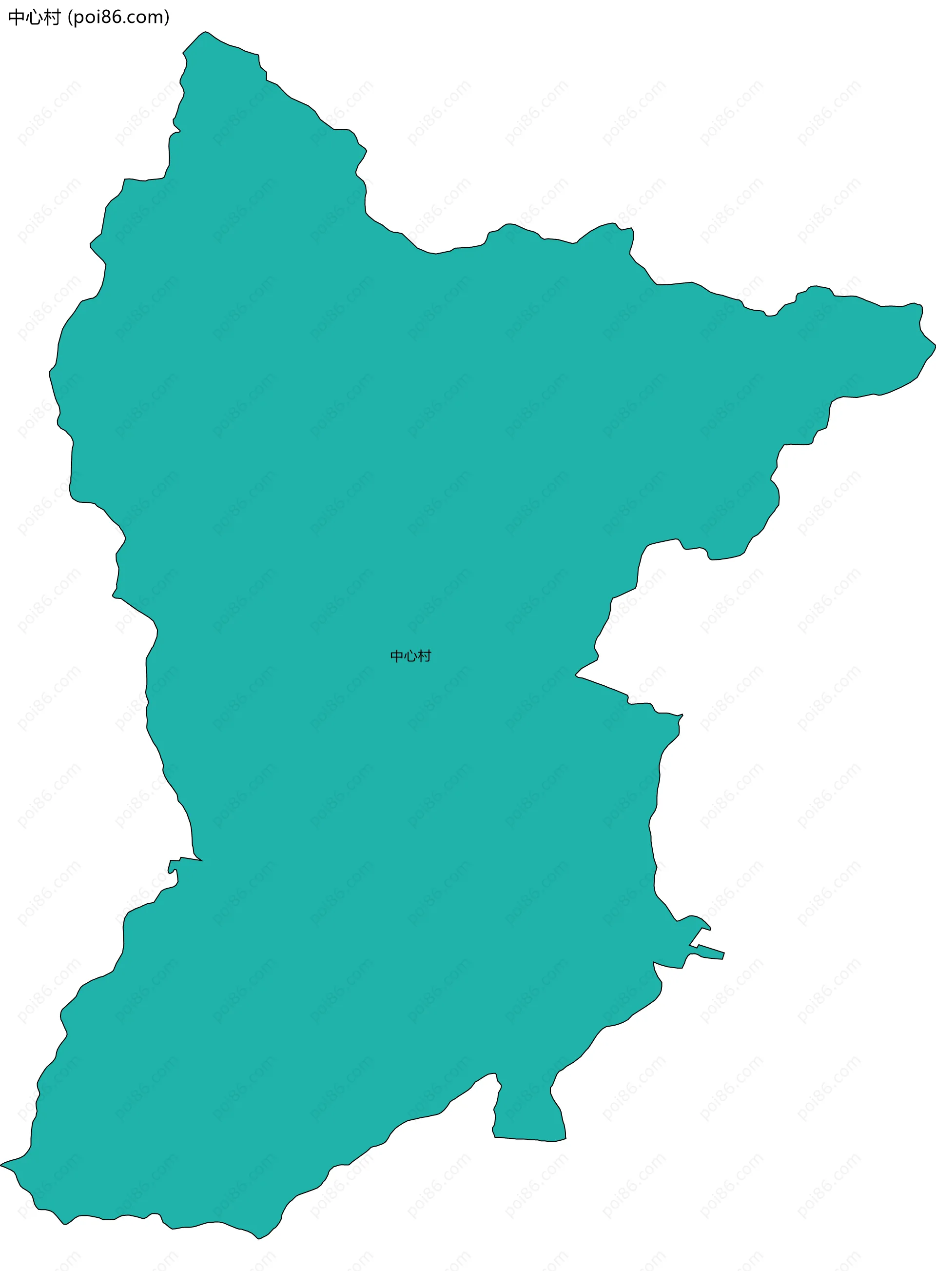 中心村边界地图