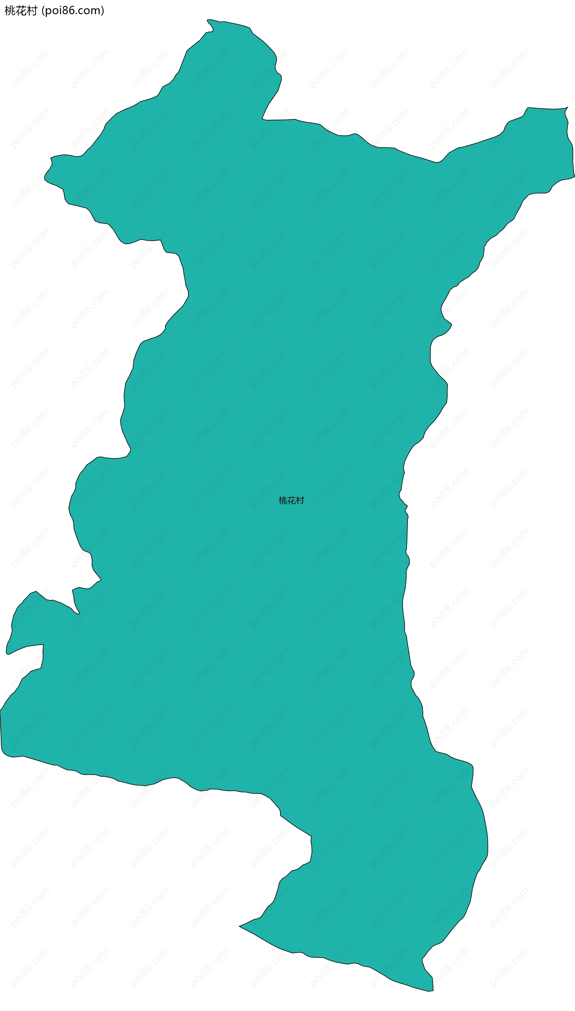 桃花村边界地图