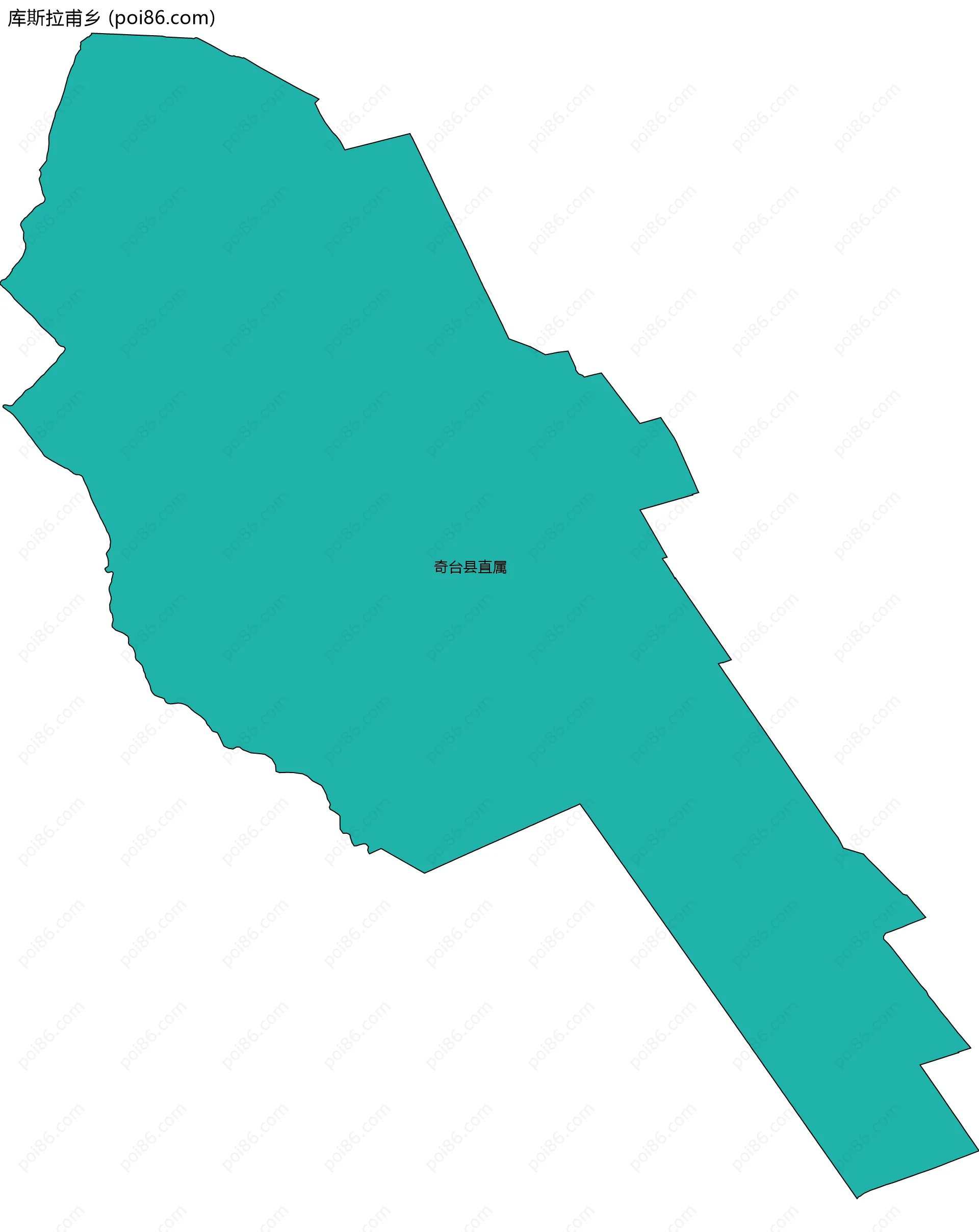 库斯拉甫乡边界地图(五级行政区划)