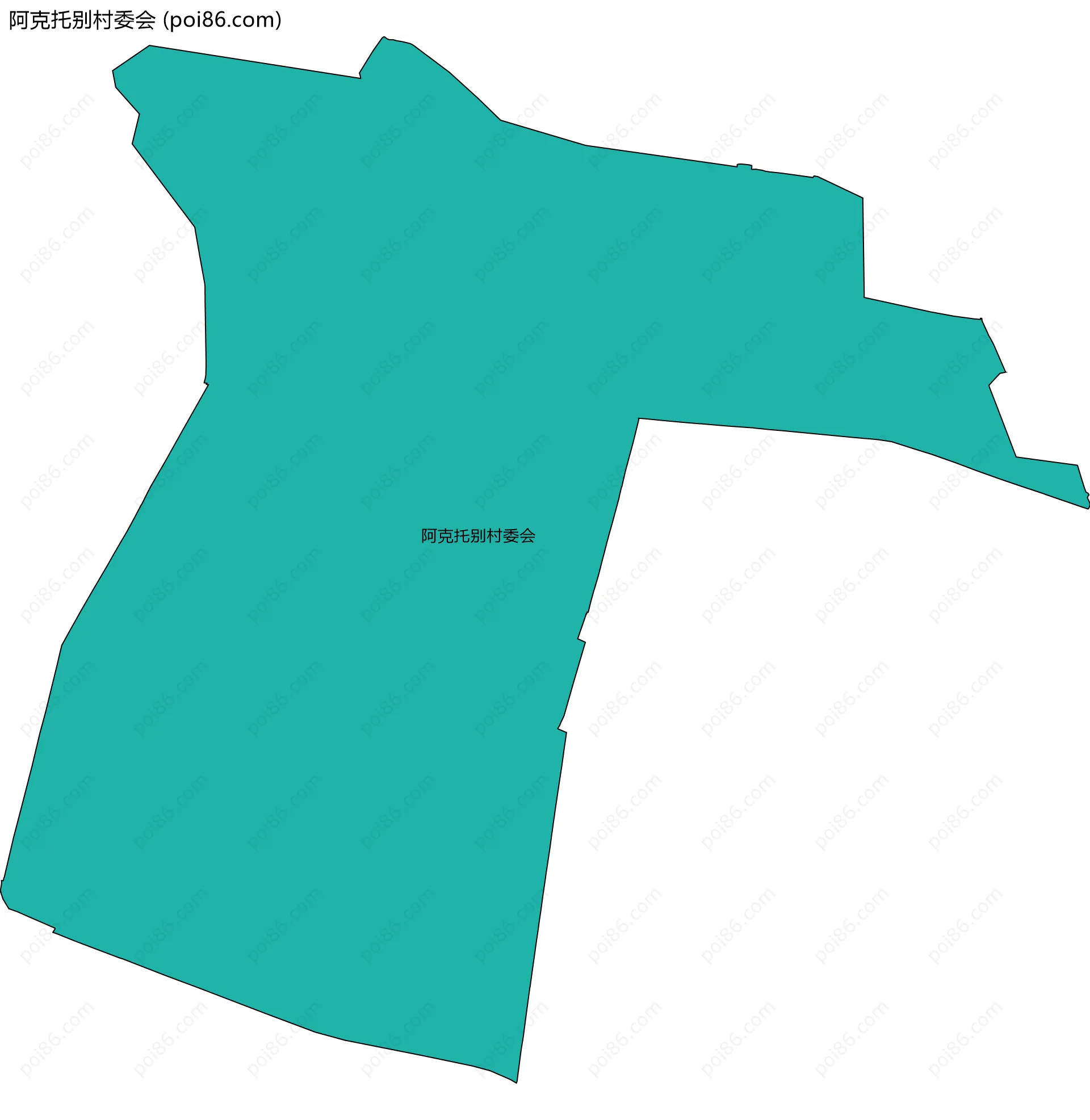 阿克托别村委会边界地图
